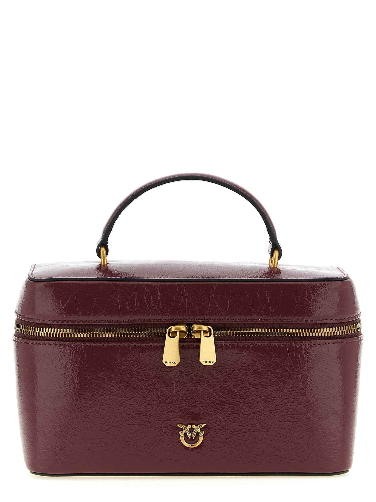 PINKO Bordeaux Calfskin Handbag
