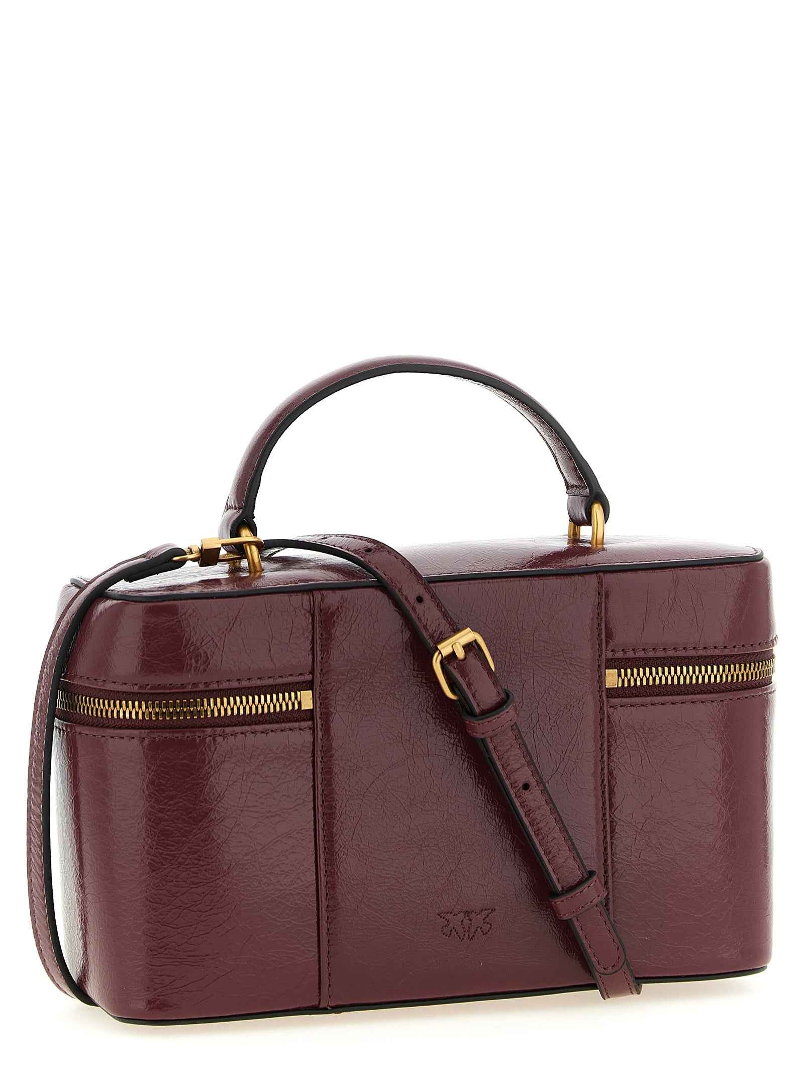 PINKO Bordeaux Calfskin Handbag