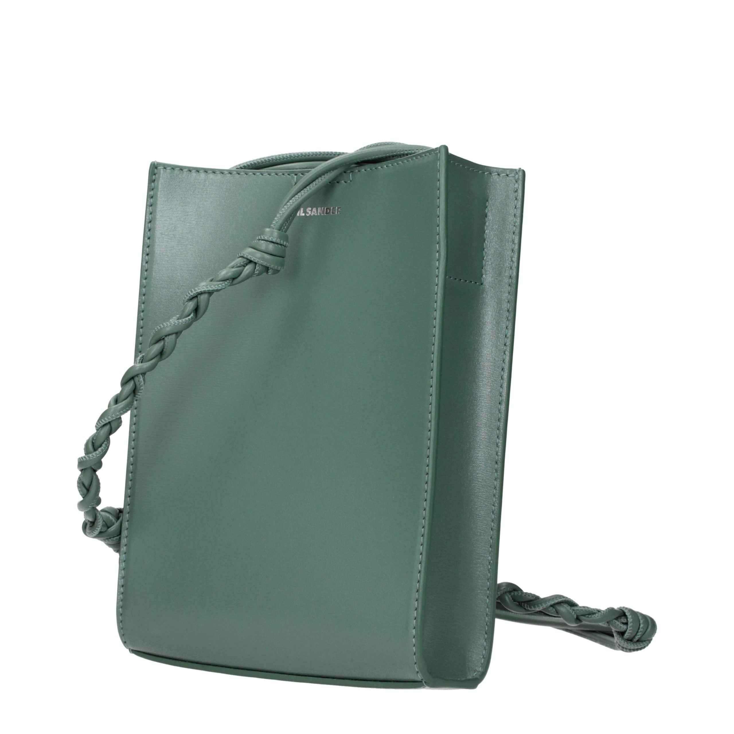 Jil Sander Green Leather Crossbody Bag