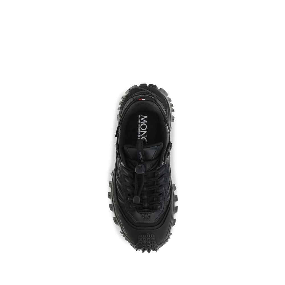 Moncler Black Calf Leather Bos Taurus Athletic Sneakers