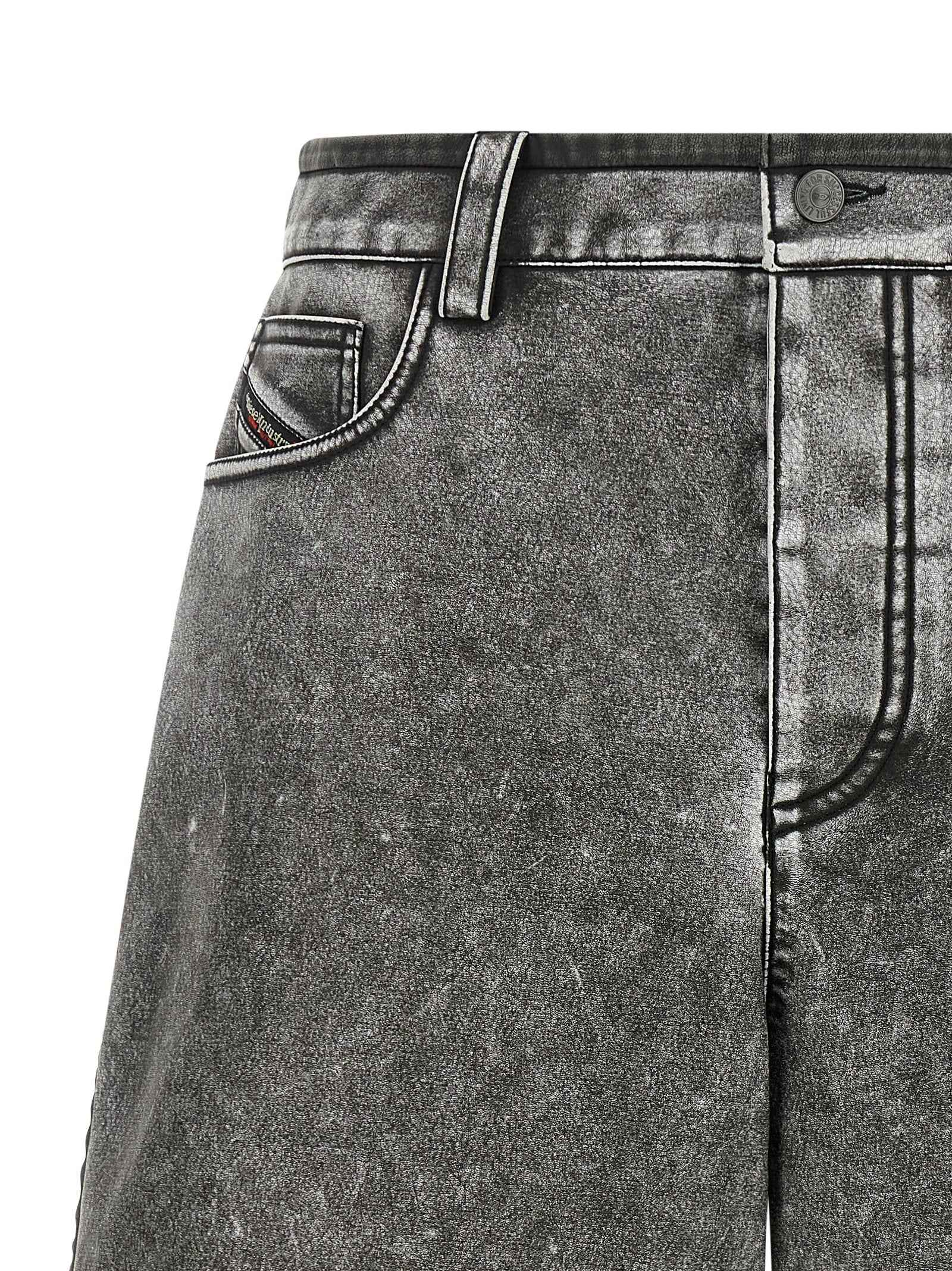 Diesel Gray Polyethylene Bermuda Shorts