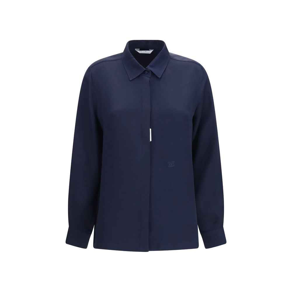 Max Mara Blue Silk Shirt