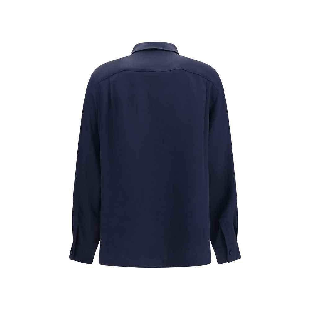 Max Mara Blue Silk Shirt