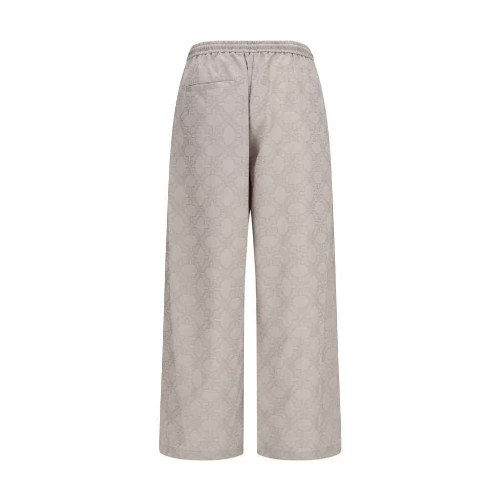 Off-White Beige Cotton Casual Pants