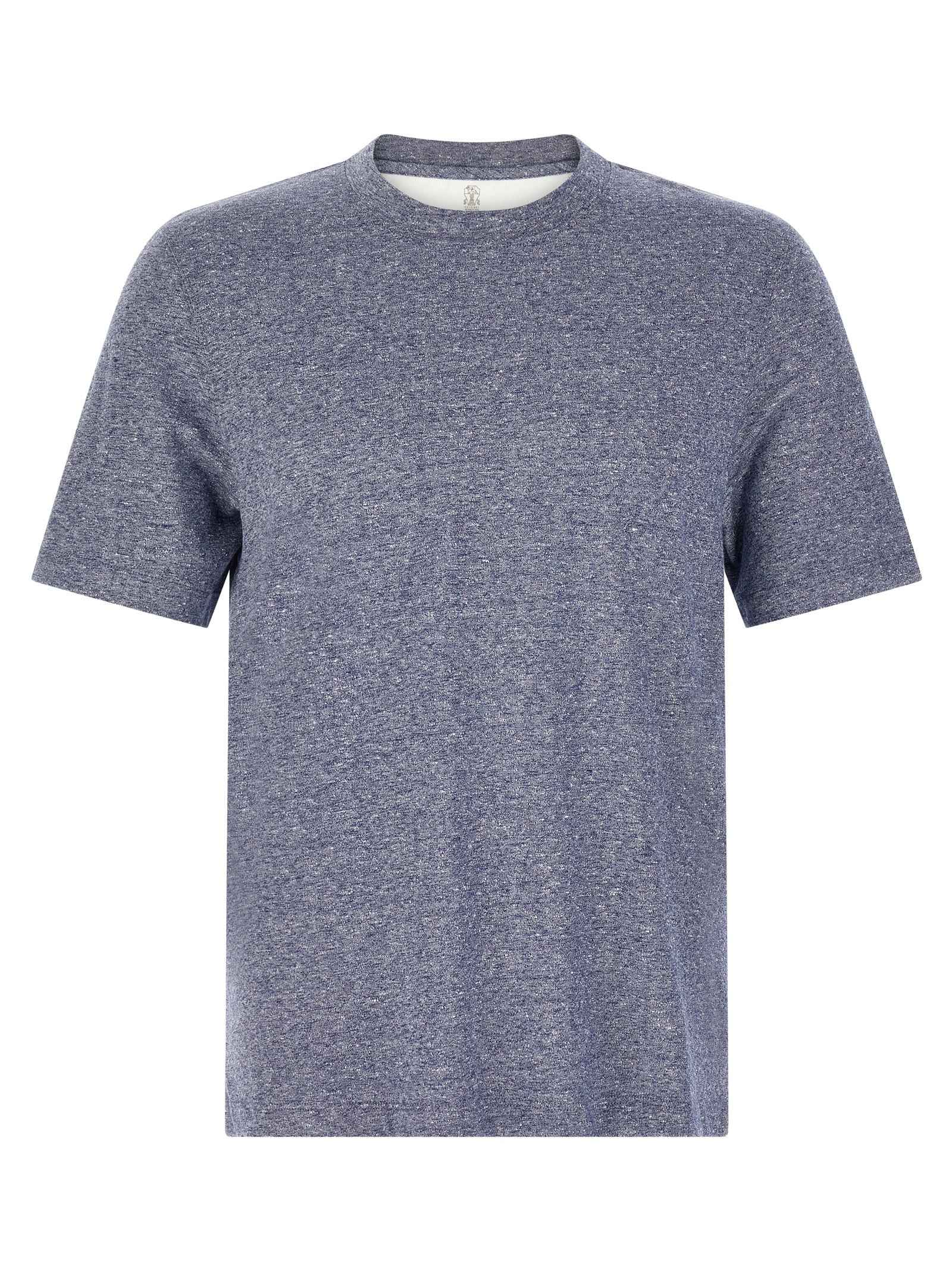 Brunello Cucinelli Blue Linen T-Shirt