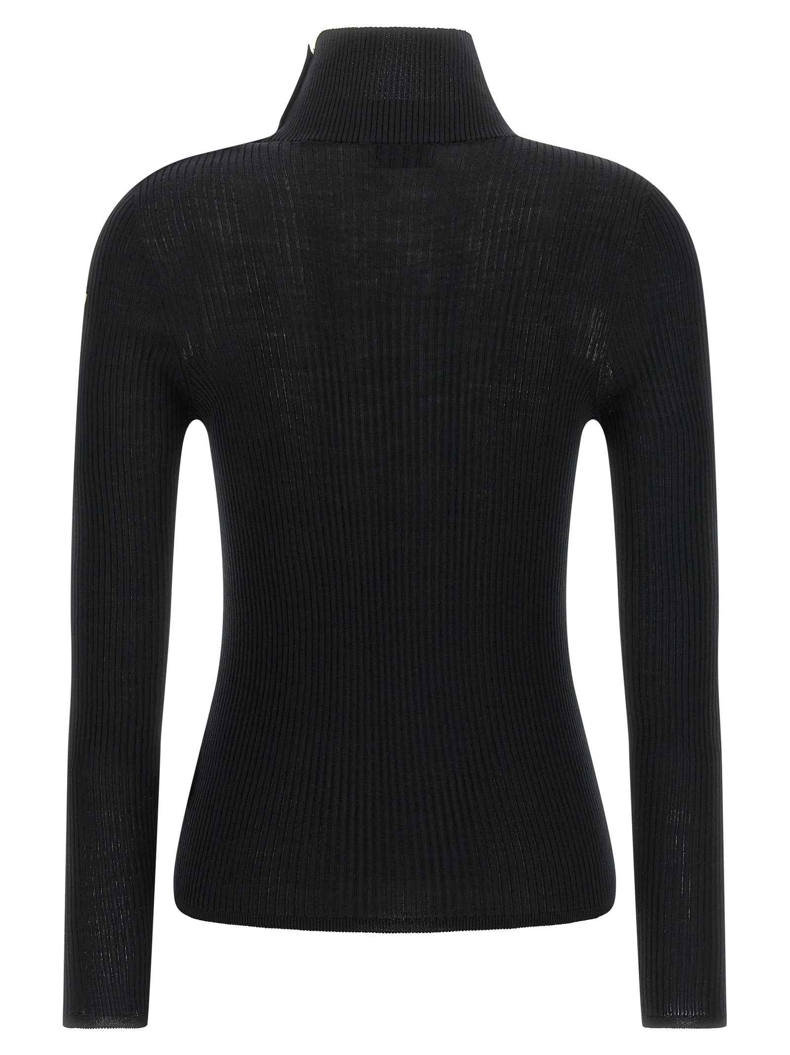 Moncler Black Virgin Wool Cardigan