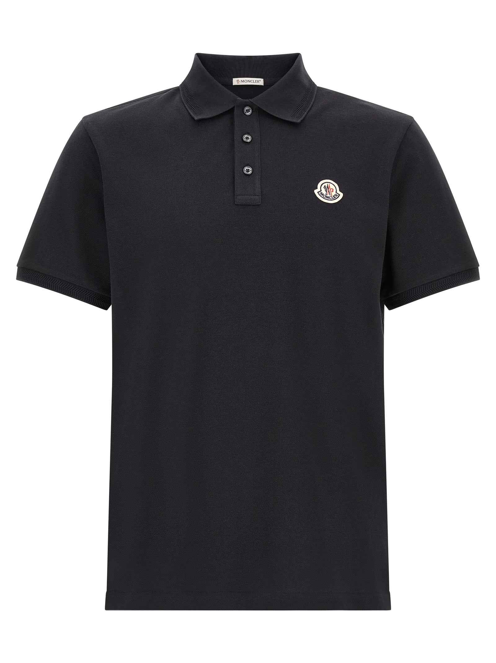 Moncler Blue Cotton Polo Shirt