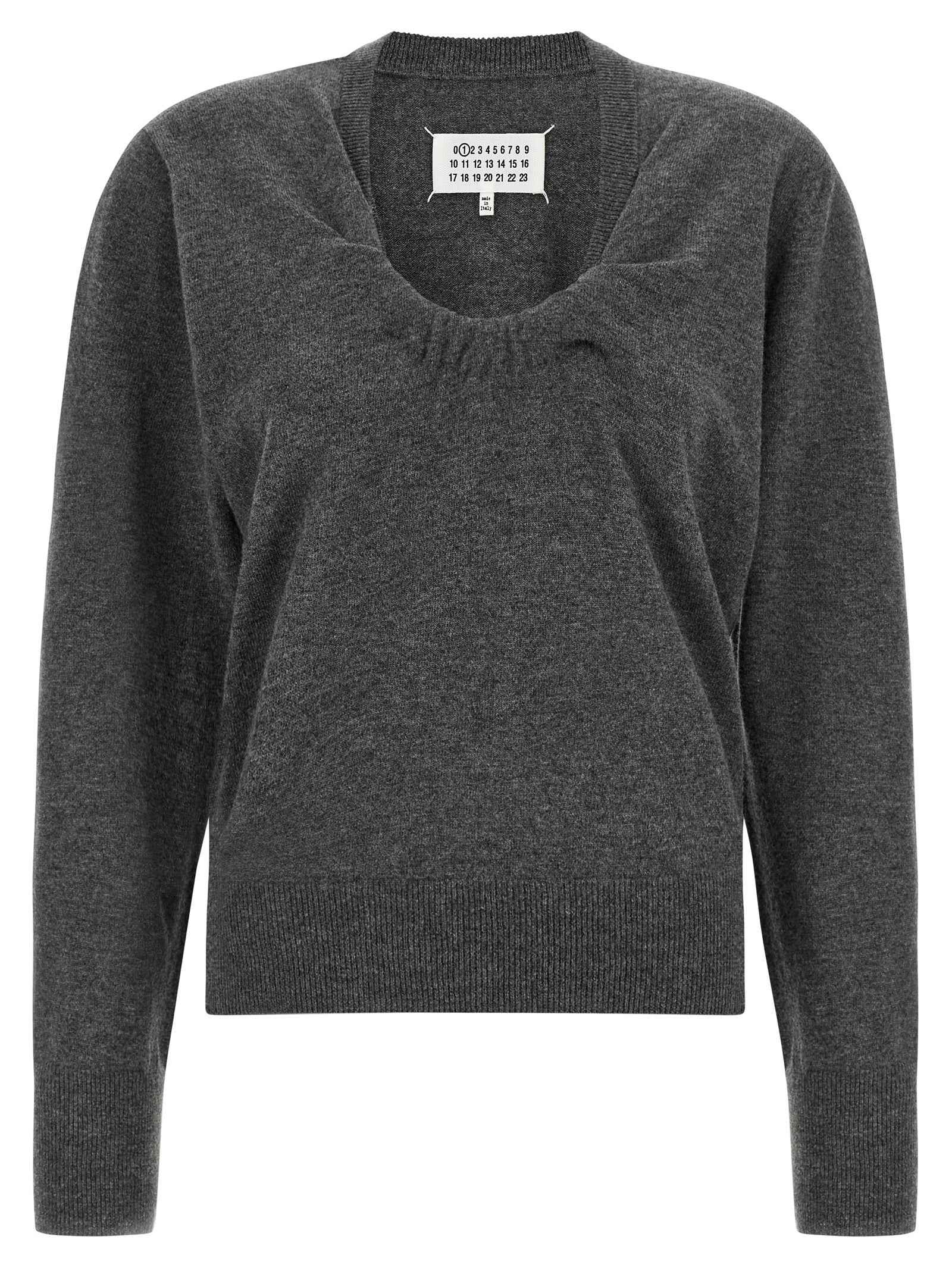 Maison Margiela Gray Virgin Wool Cardigan