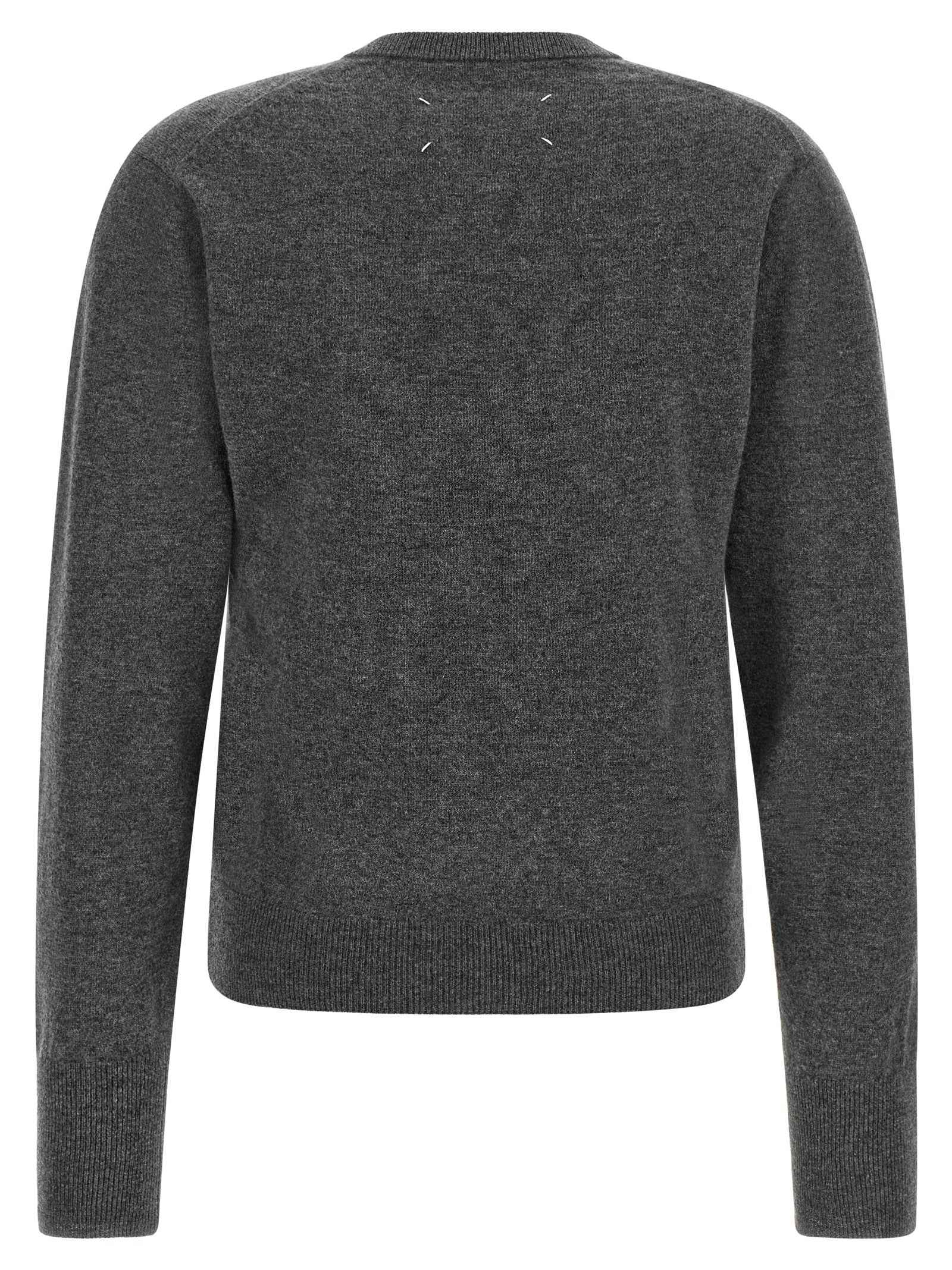 Maison Margiela Gray Virgin Wool Cardigan