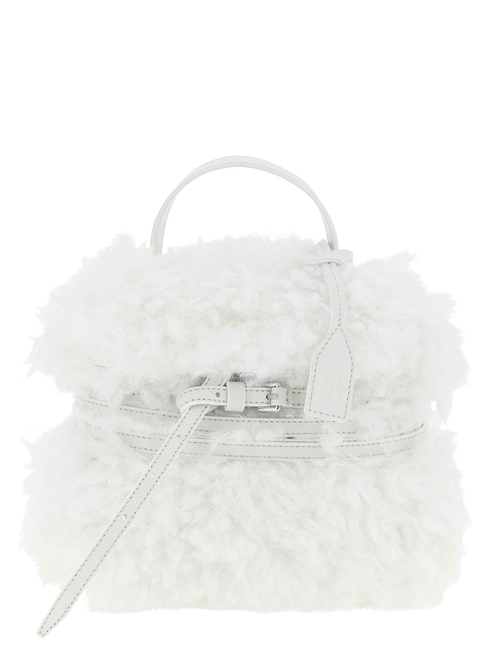 Moschino White Leather Handbag