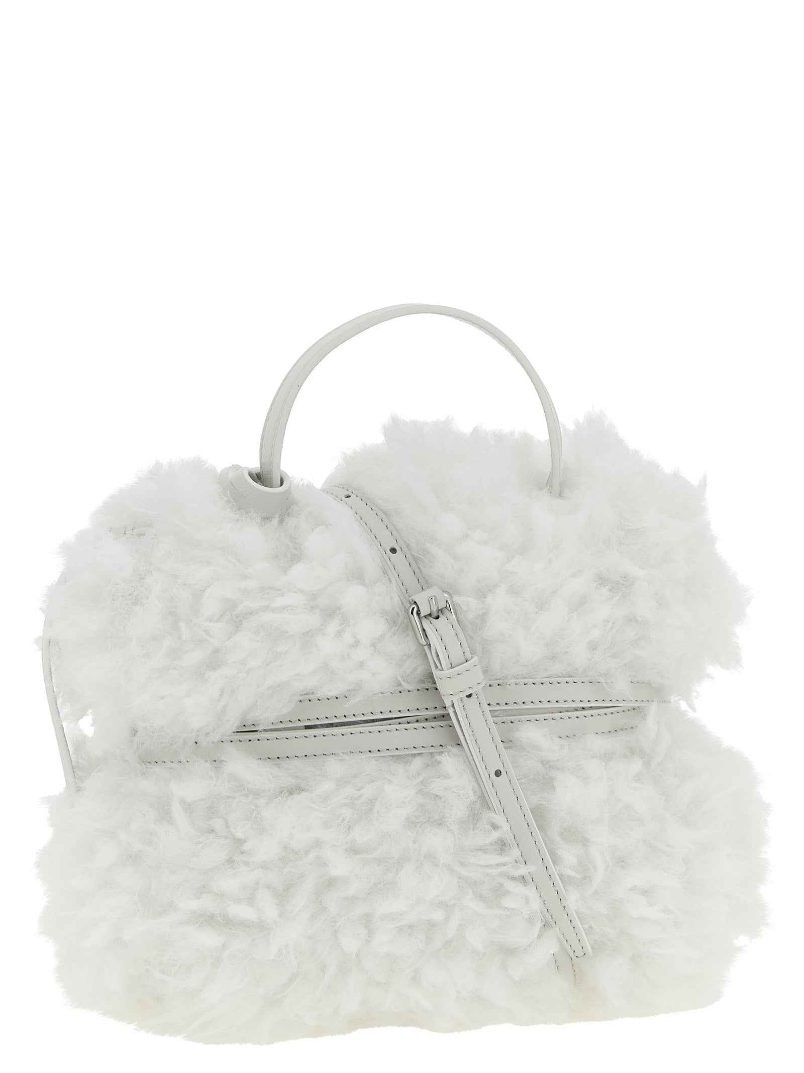 Moschino White Leather Handbag