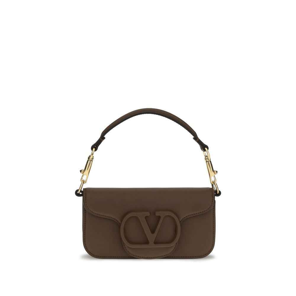 Valentino Garavani Brown Calf Leather Bos Taurus Shoulder Bag