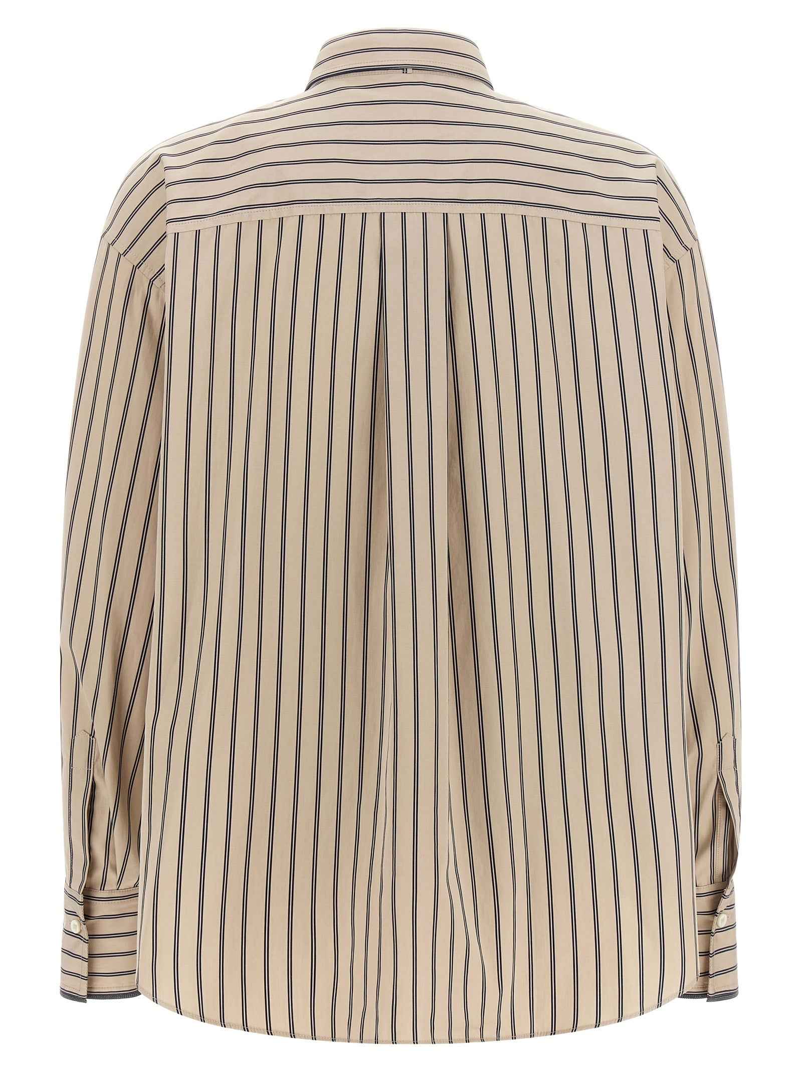 Brunello Cucinelli Beige Cotton Blouse