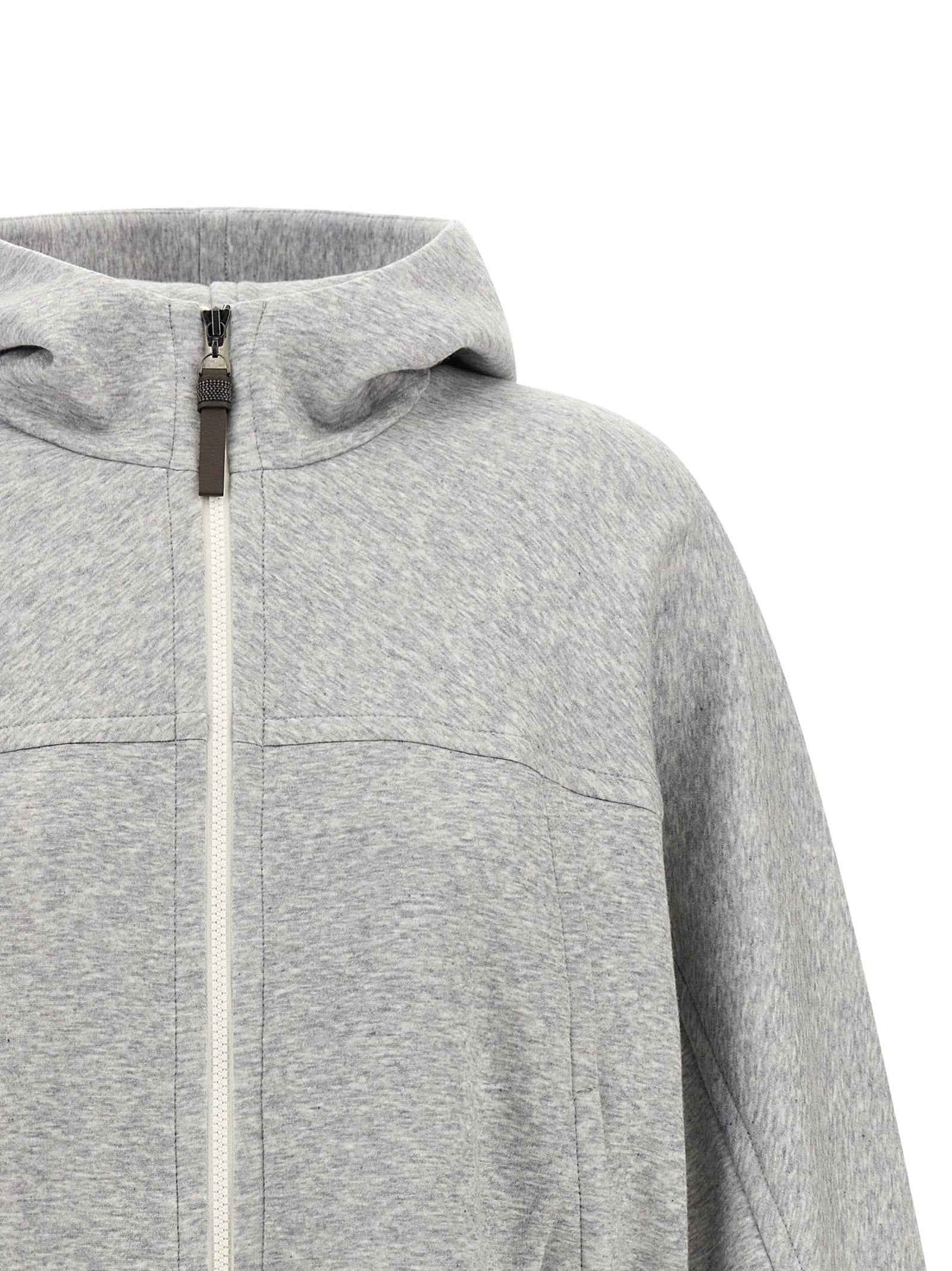 Brunello Cucinelli Gray Cotton Hoodie