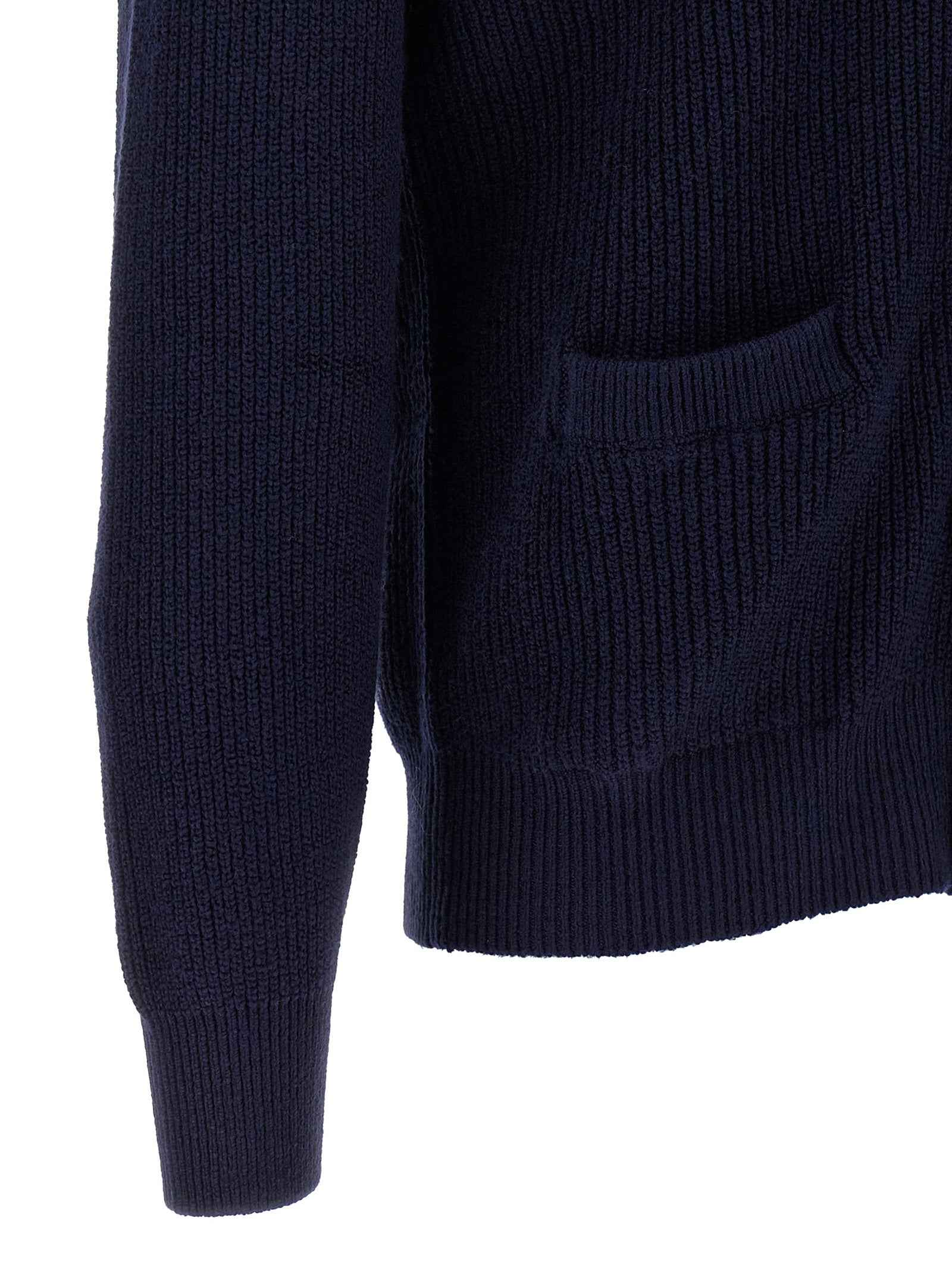 Brunello Cucinelli Blue Cotton Cardigan