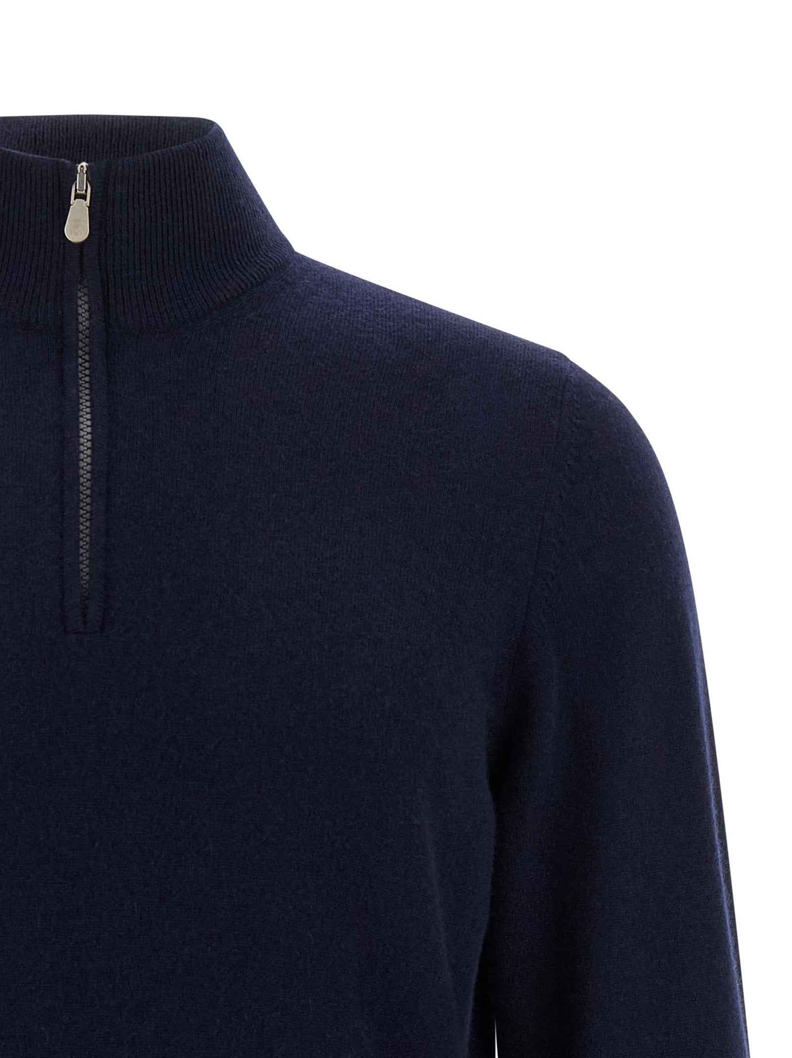 Brunello Cucinelli Blue Cashmere Cardigan