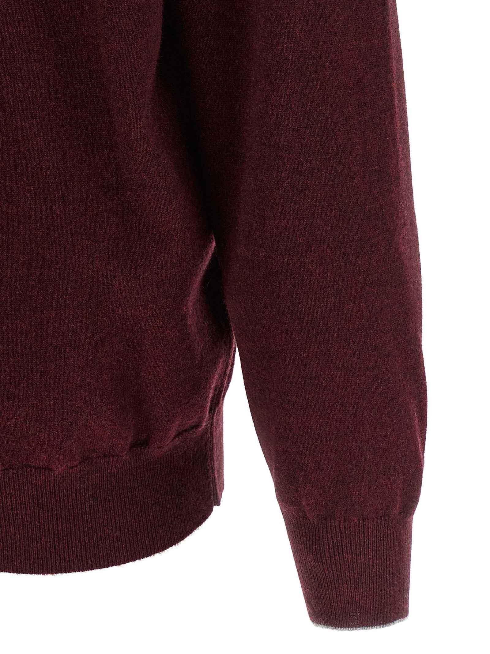 Brunello Cucinelli Bordeaux Cashmere Cardigan
