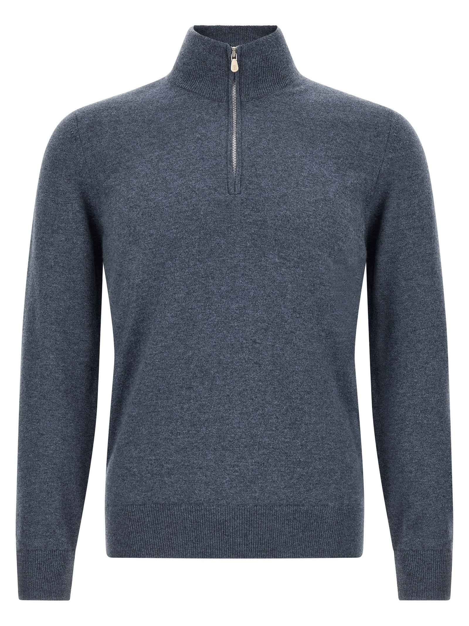Brunello Cucinelli Blue Cashmere Cardigan