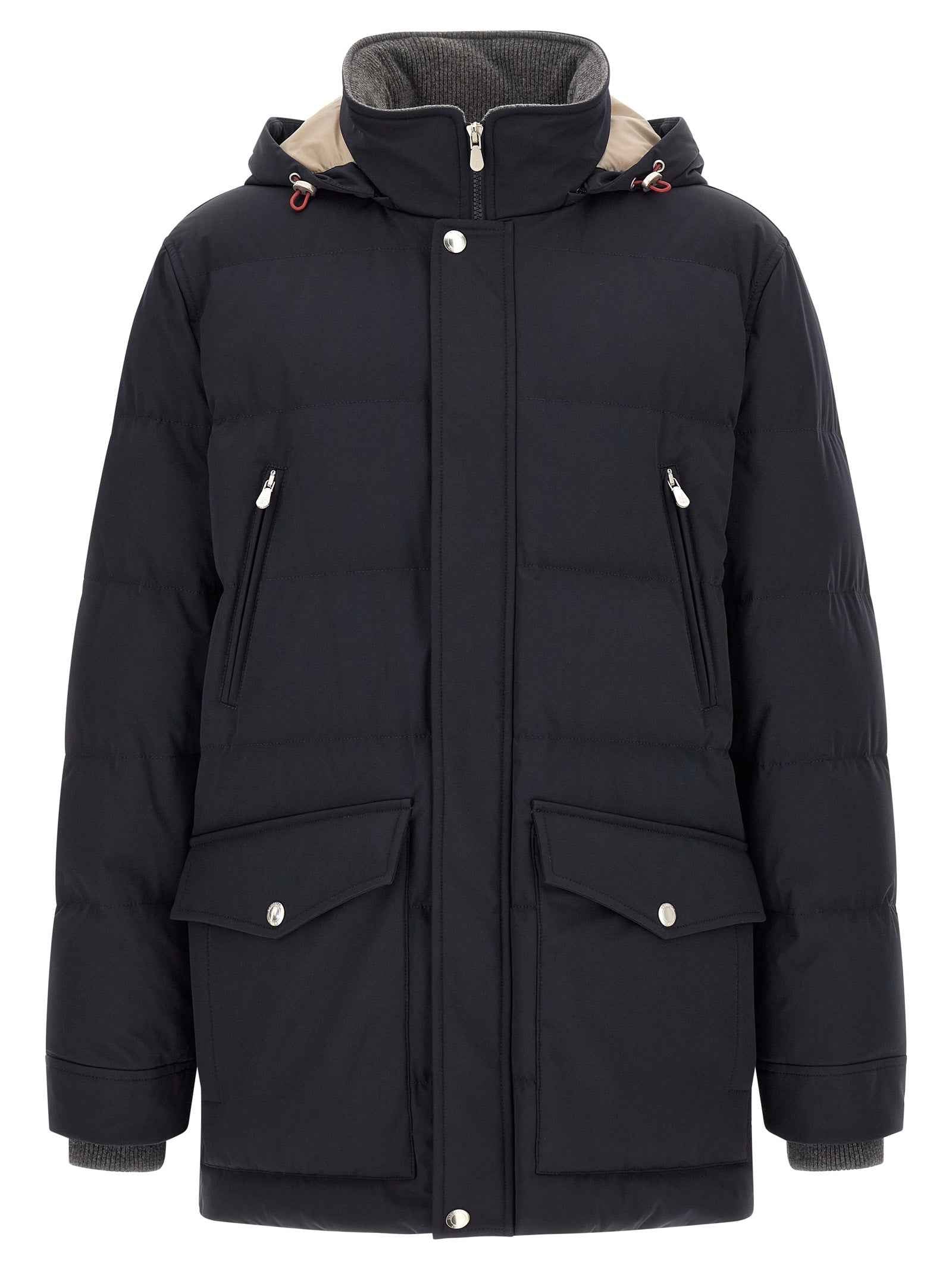 Brunello Cucinelli Blue Polyamide Parka