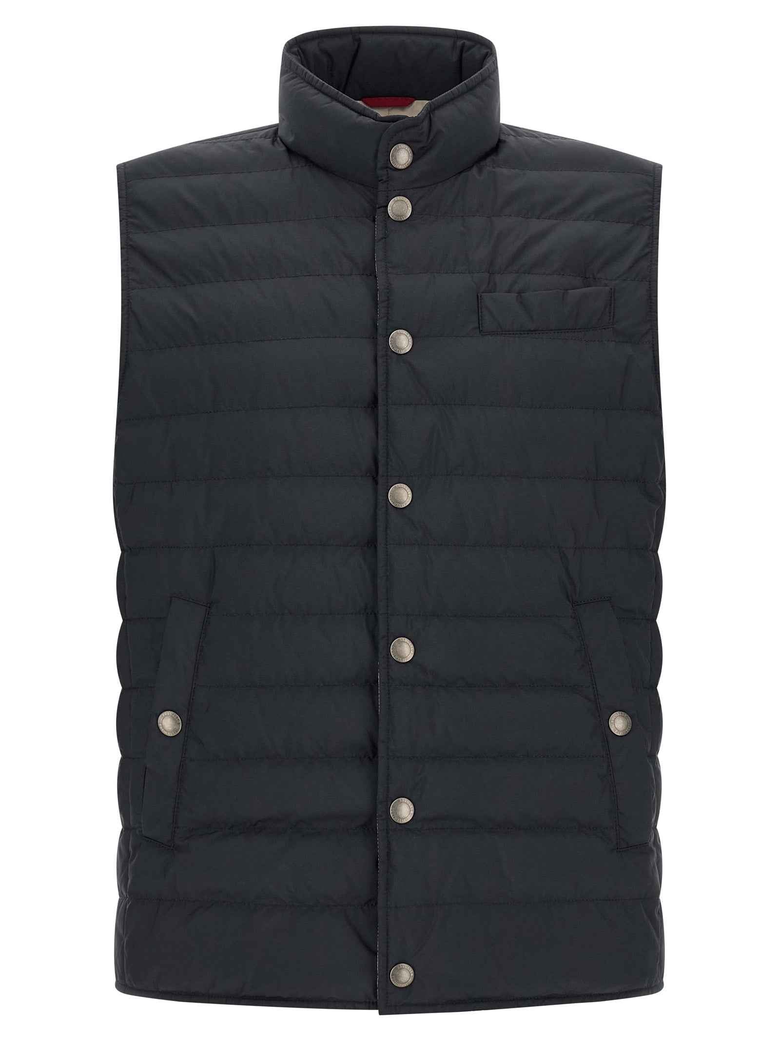 Brunello Cucinelli Blue Polyester Sleeveless Jacket