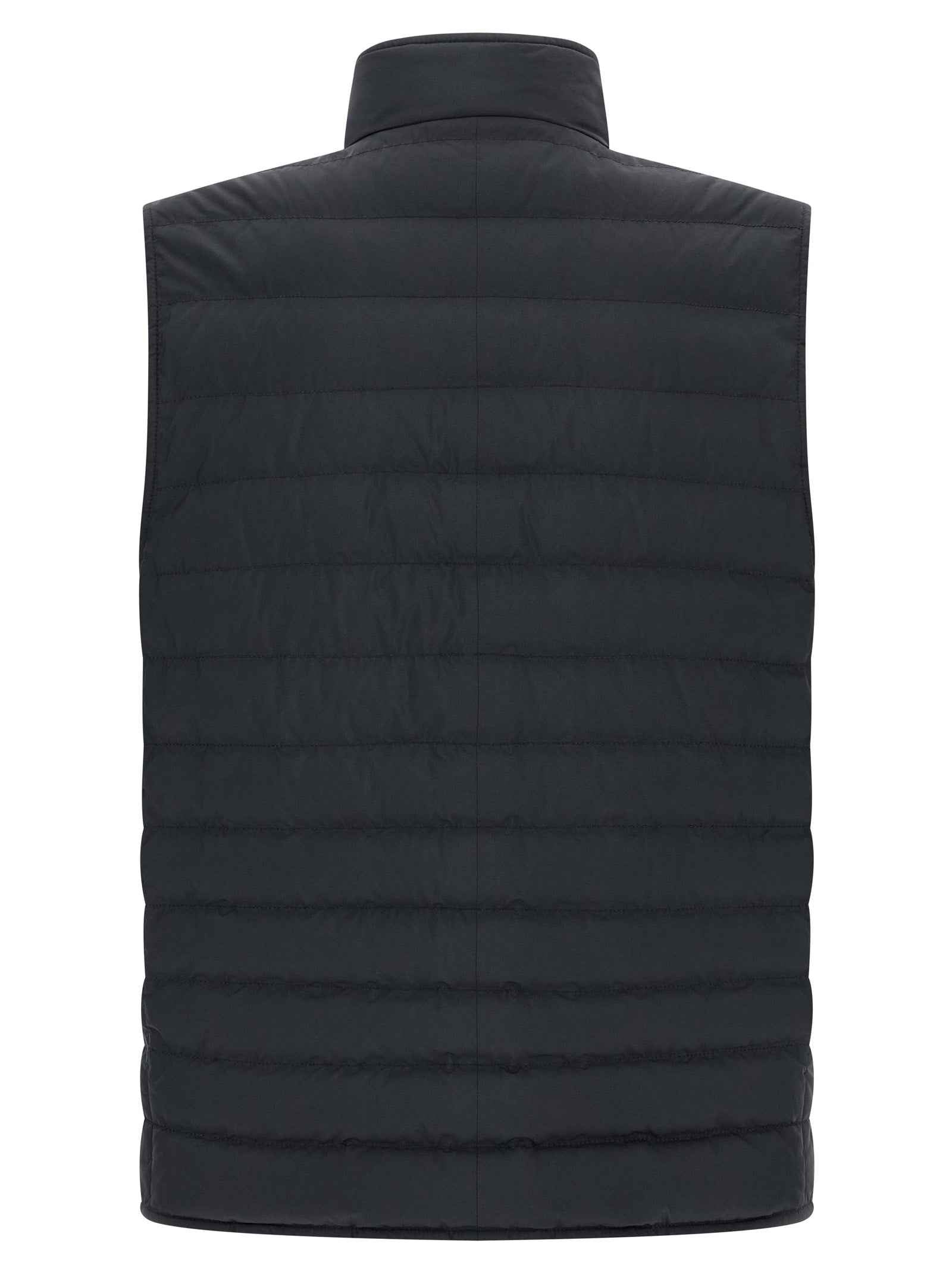 Brunello Cucinelli Blue Polyester Sleeveless Jacket