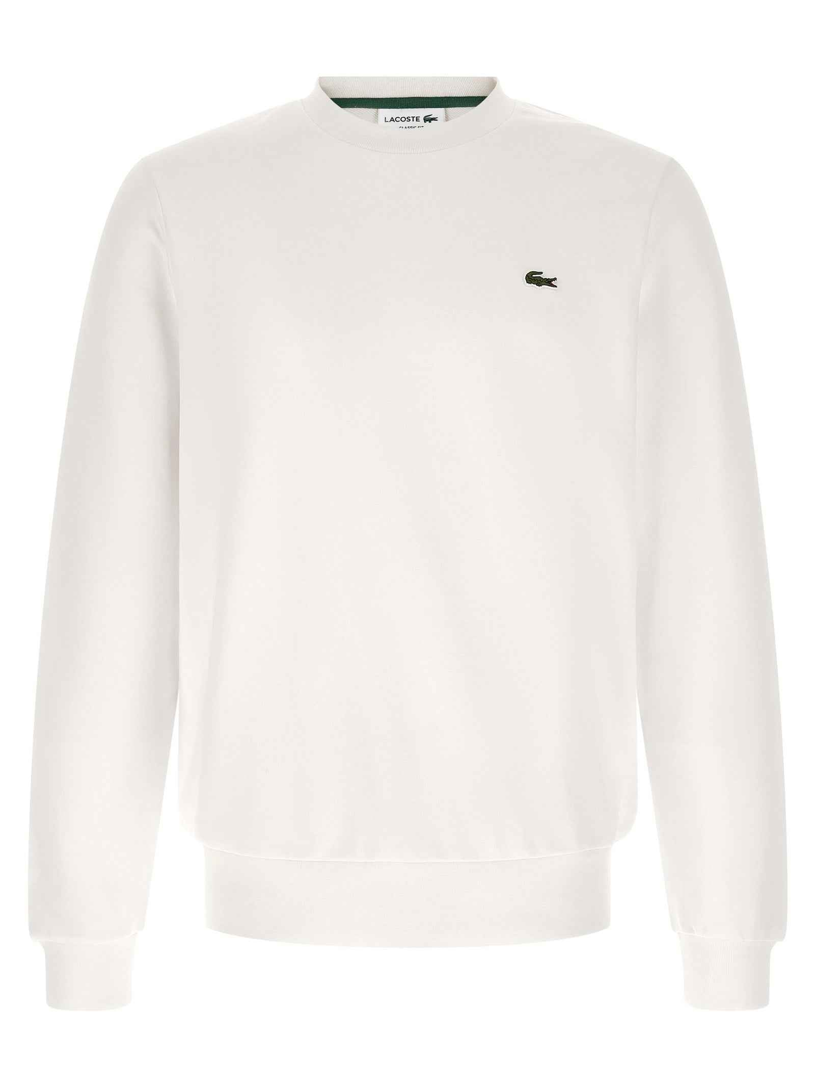 Lacoste White Cotton Sweatshirt