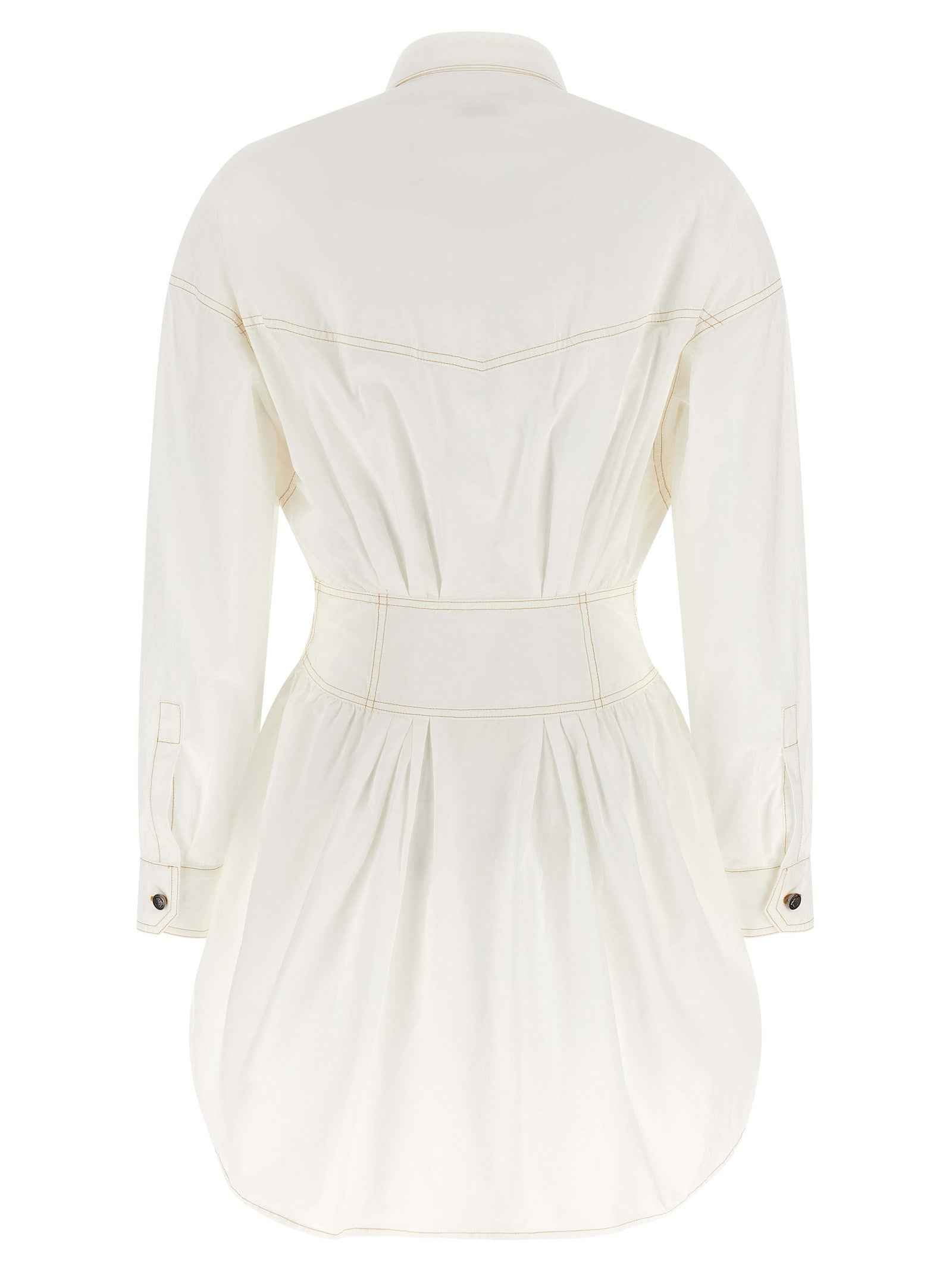Versace White Cotton Short Dress
