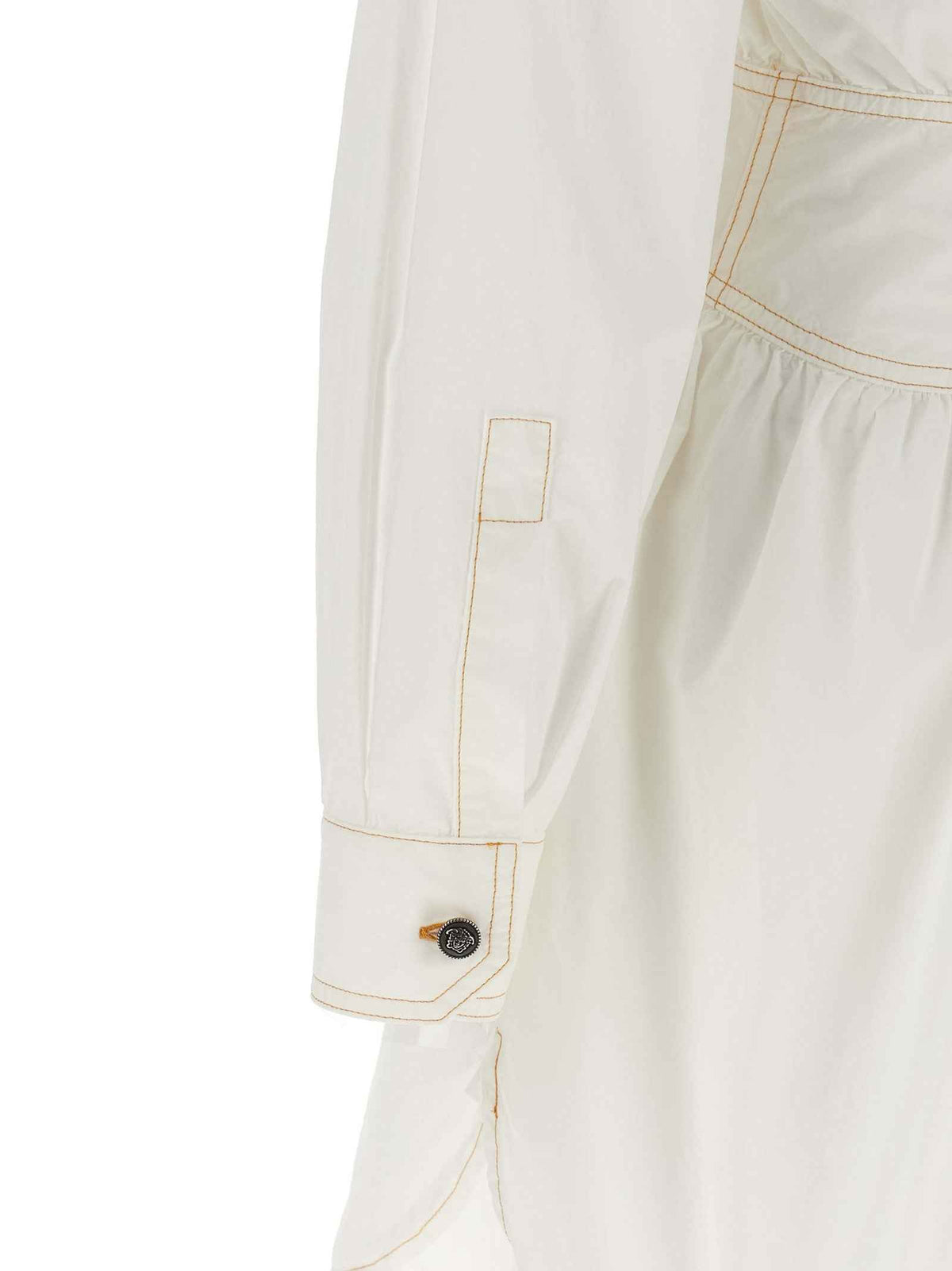 Versace White Cotton Short Dress