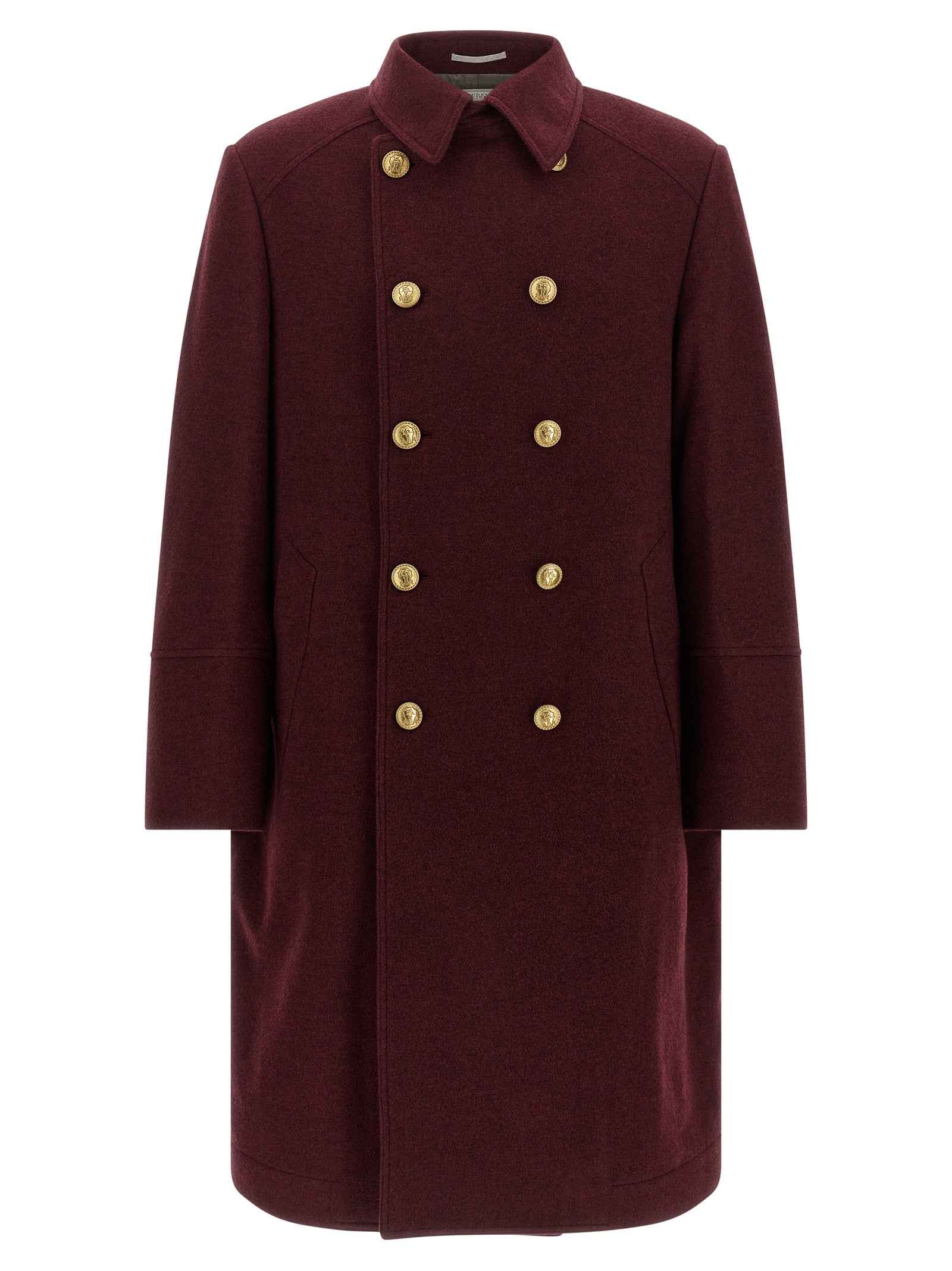 Brunello Cucinelli Bordeaux Cashmere Coat