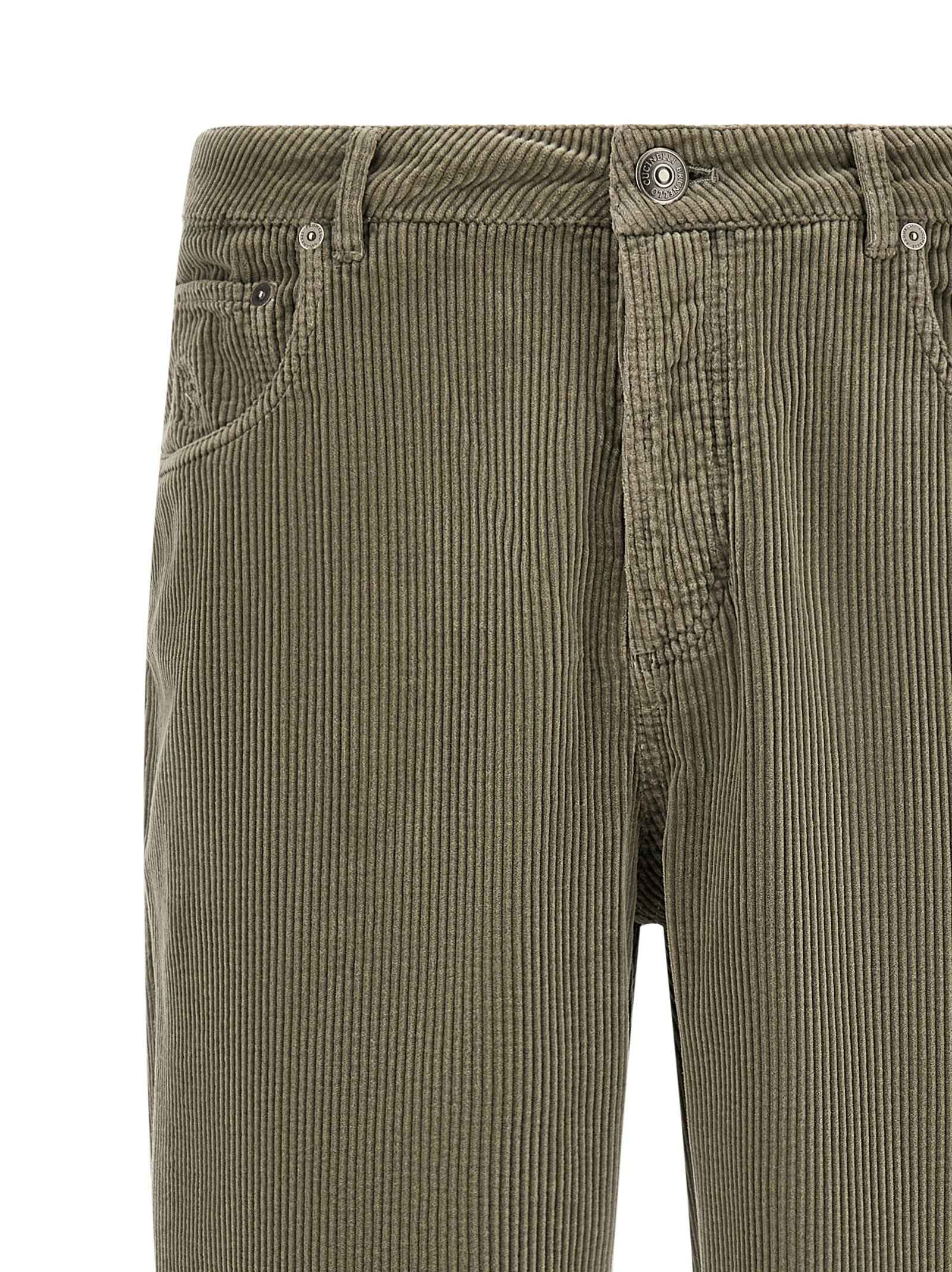 Brunello Cucinelli Bicolor Cotton Casual Pants