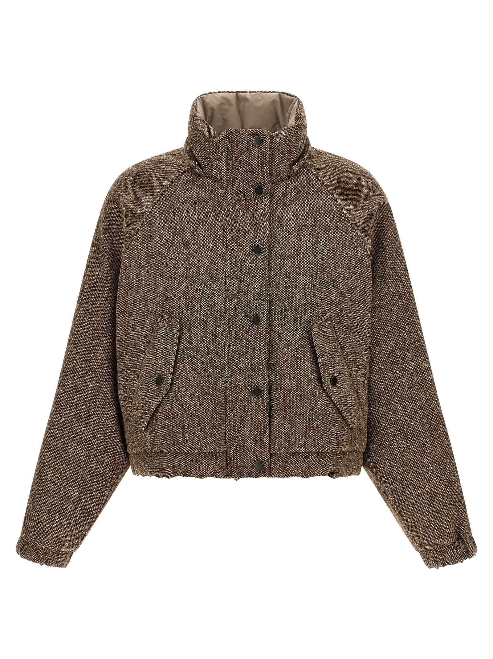 Brunello Cucinelli Brown Virgin Wool Full-Length Jacket