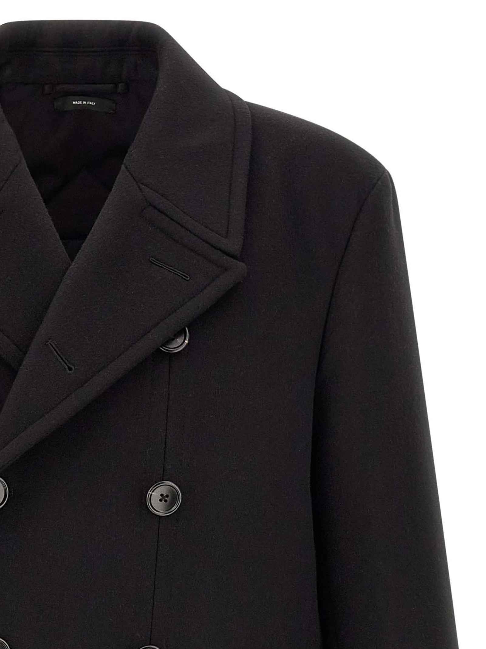 Tom Ford Black Virgin Wool Coat