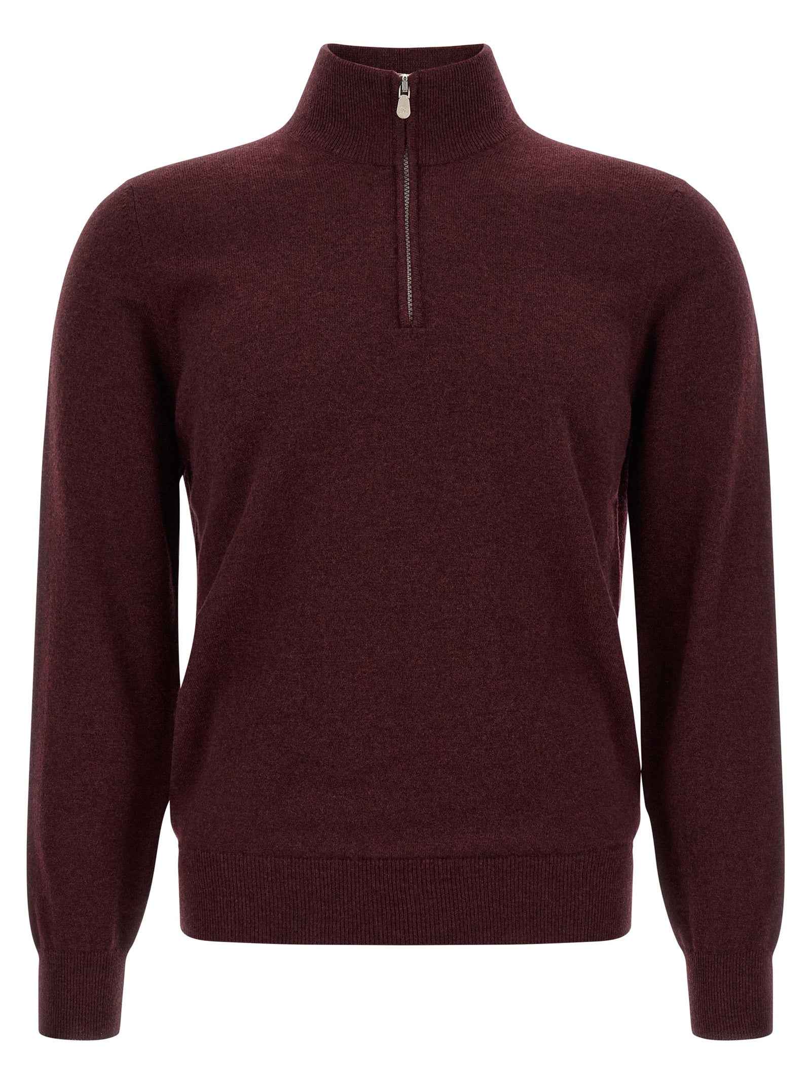 Brunello Cucinelli Bordeaux Cashmere Cardigan