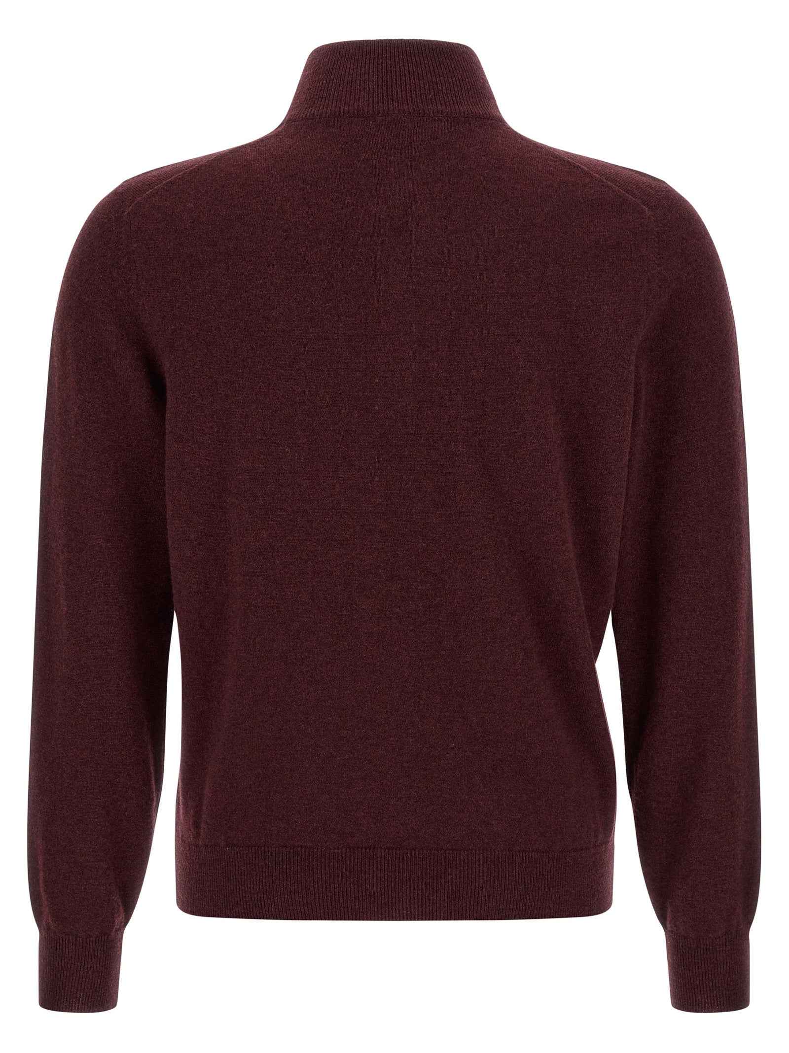Brunello Cucinelli Bordeaux Cashmere Cardigan