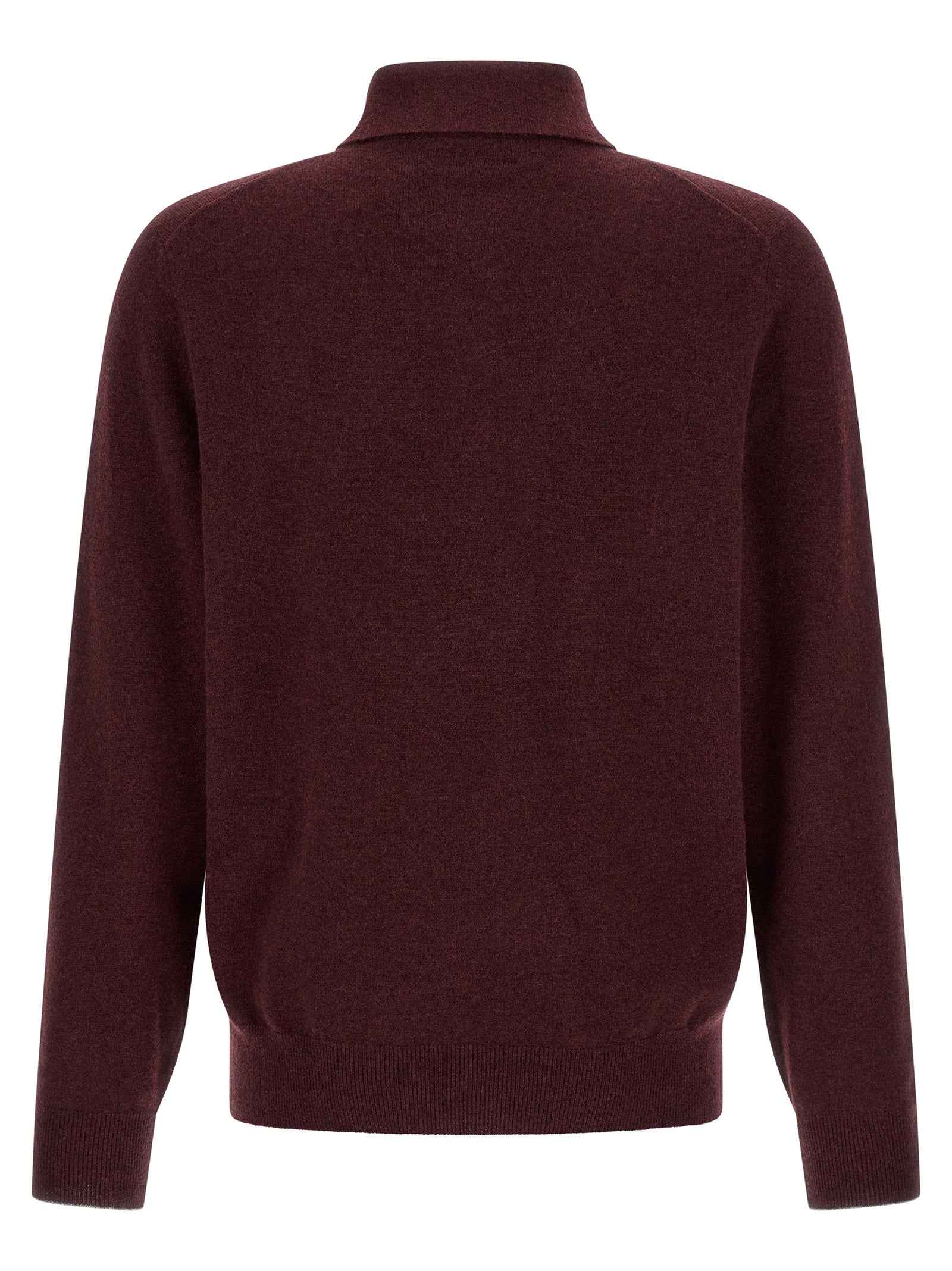 Brunello Cucinelli Bordeaux Cashmere Polo Shirt
