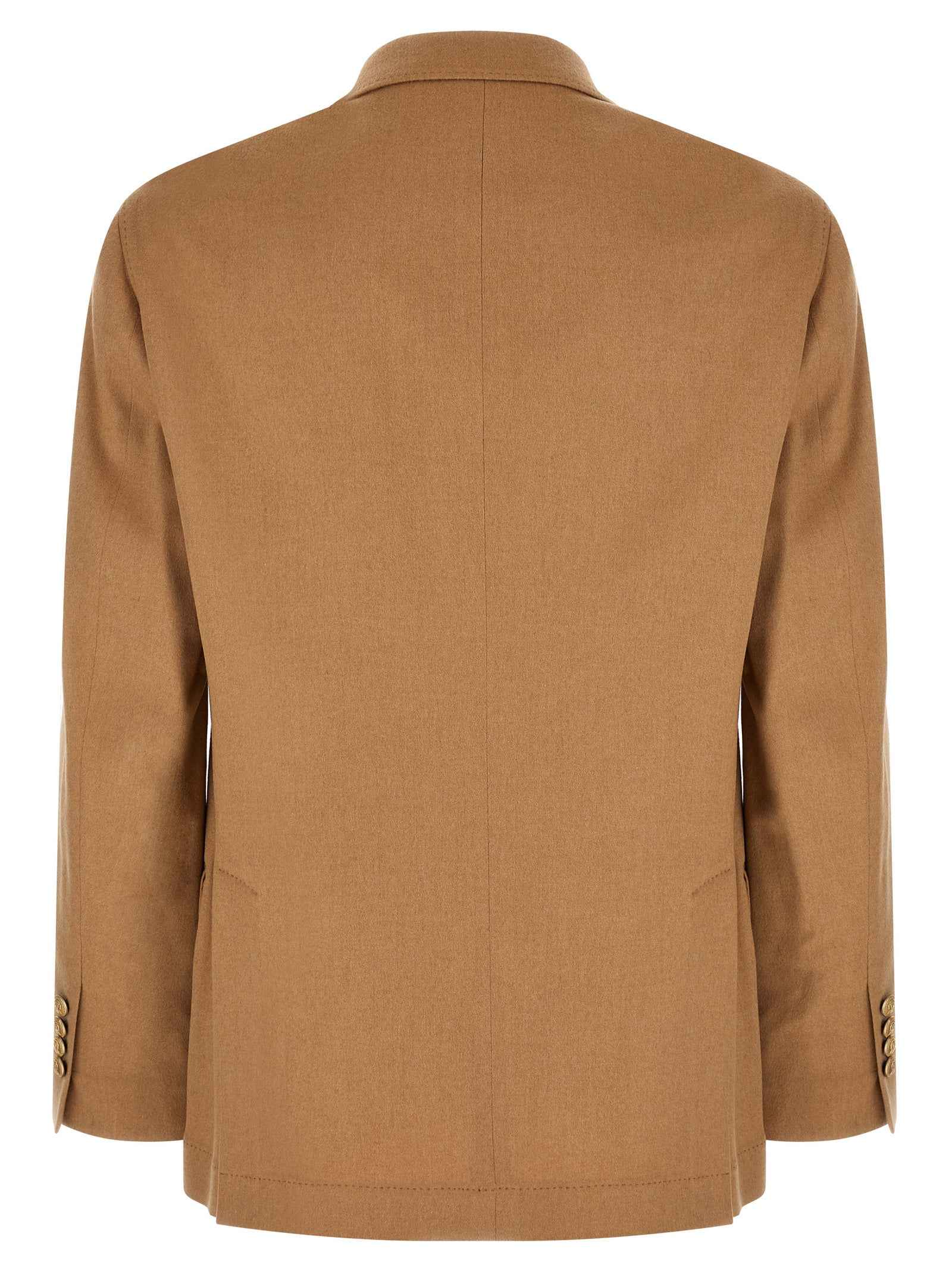 Brunello Cucinelli Beige Camel Hair Blazer