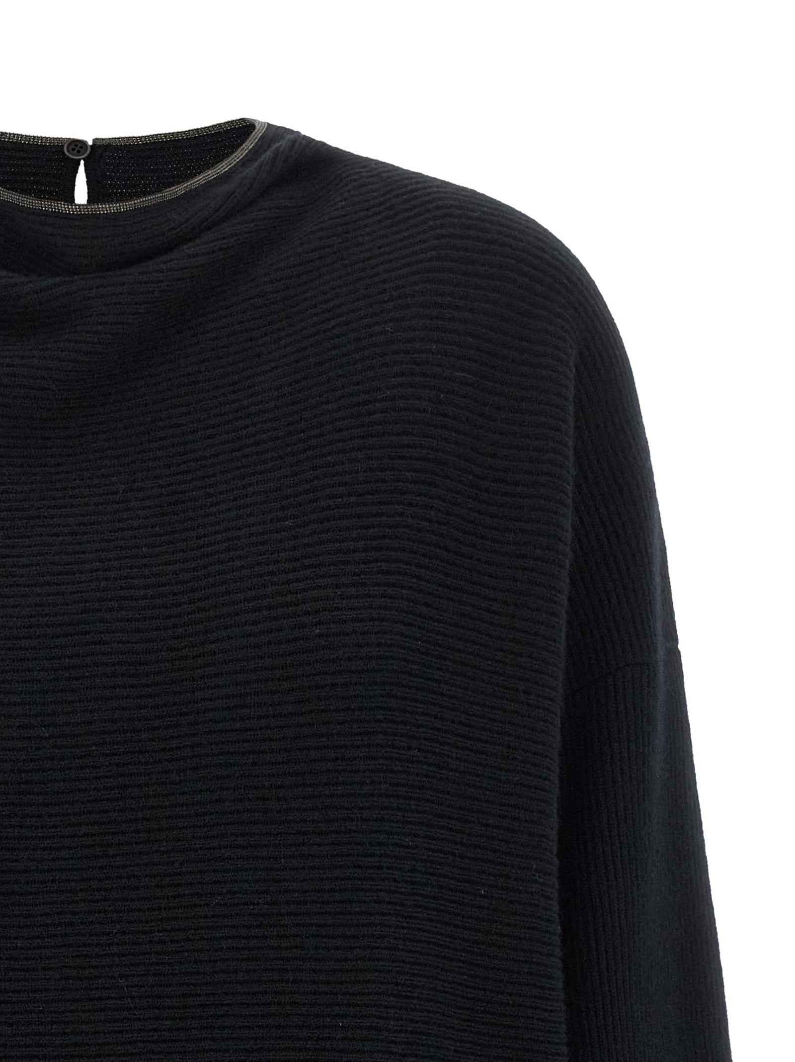 Brunello Cucinelli Black Virgin Wool Short Dress