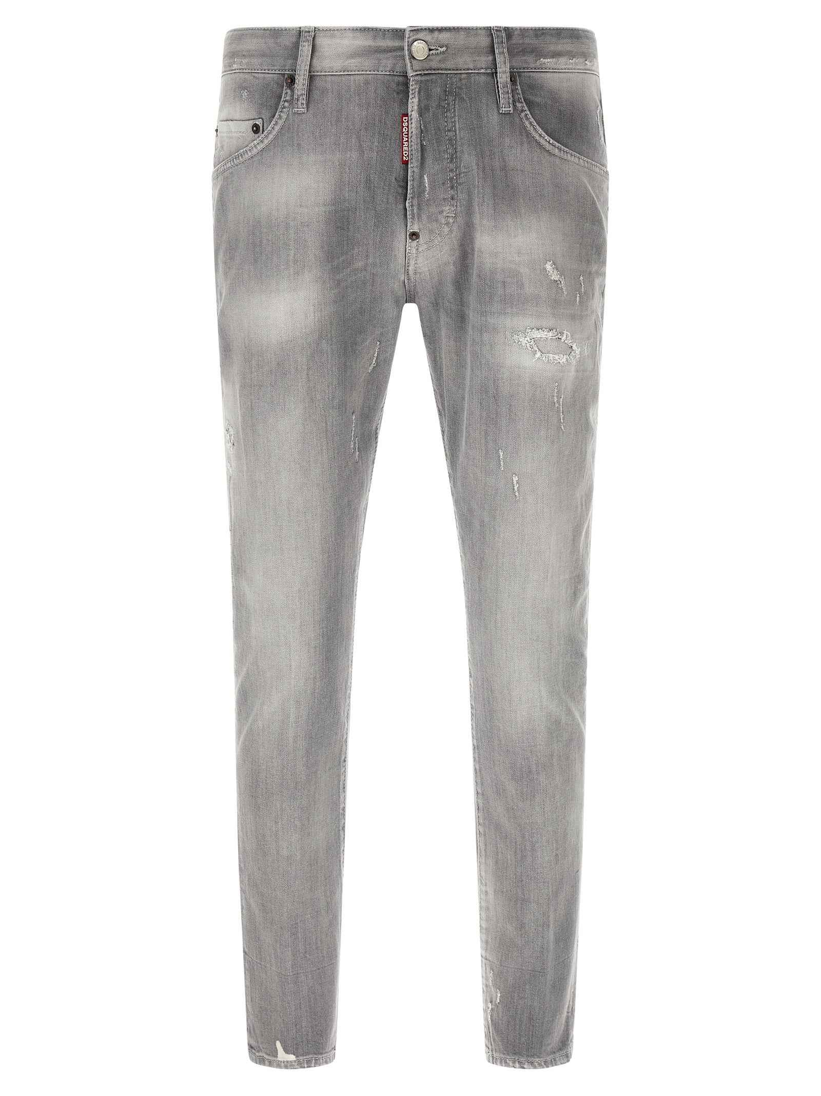 Dsquared² Gray Cotton Tapered Jeans