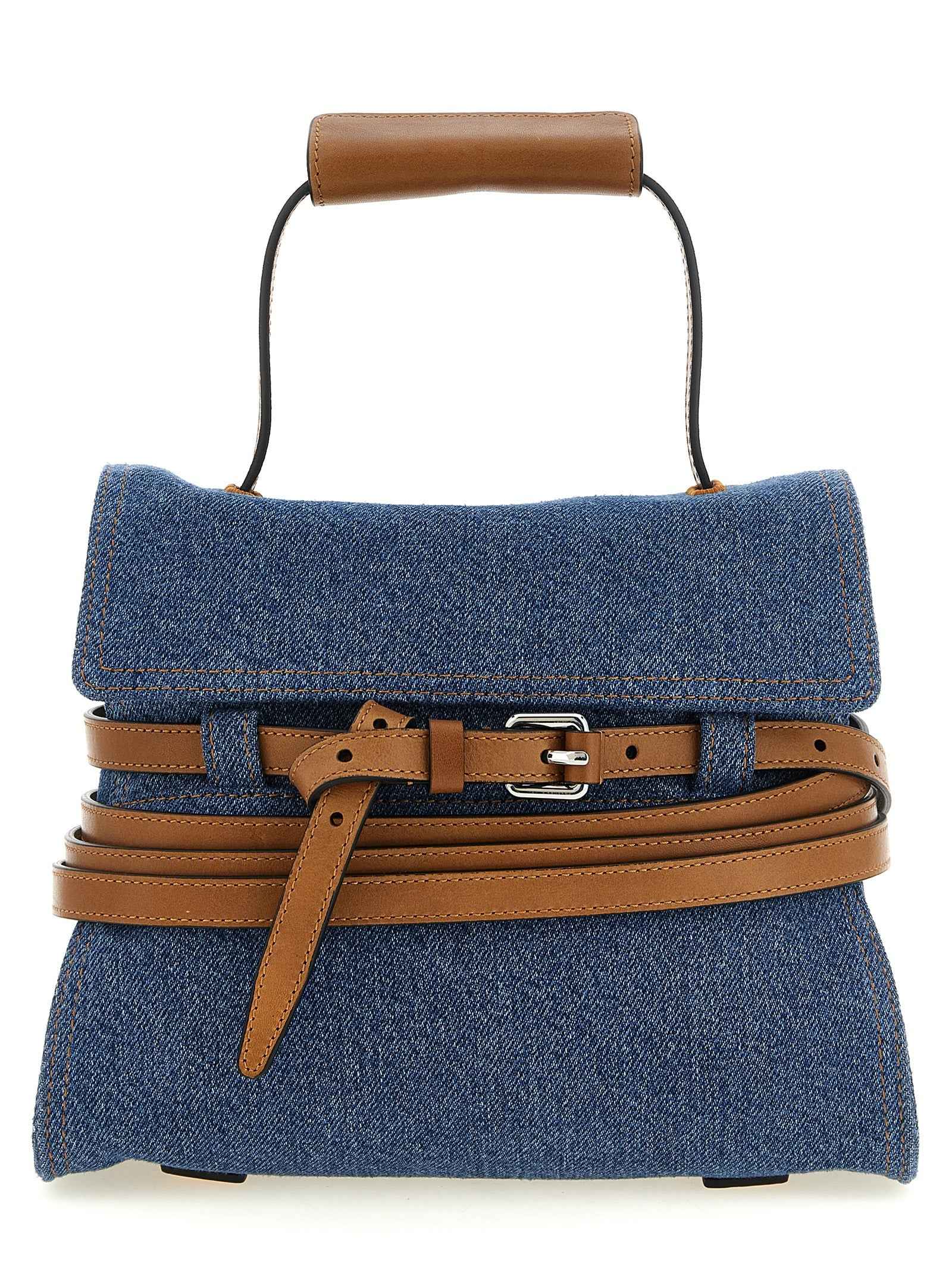 Moschino Blue Cotton Handbag