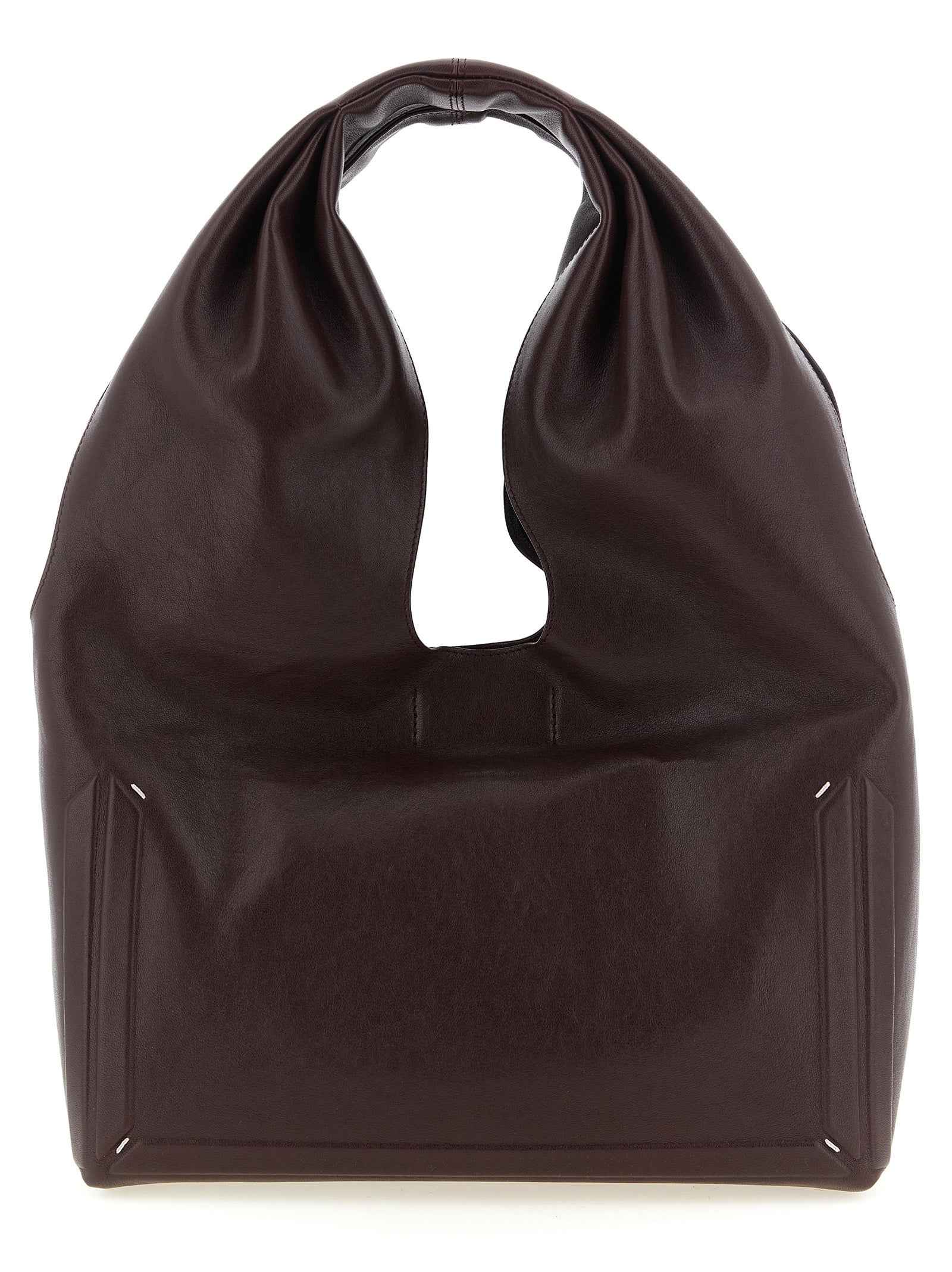 Maison Margiela Bordeaux Lamb Leather Shoulder Bag