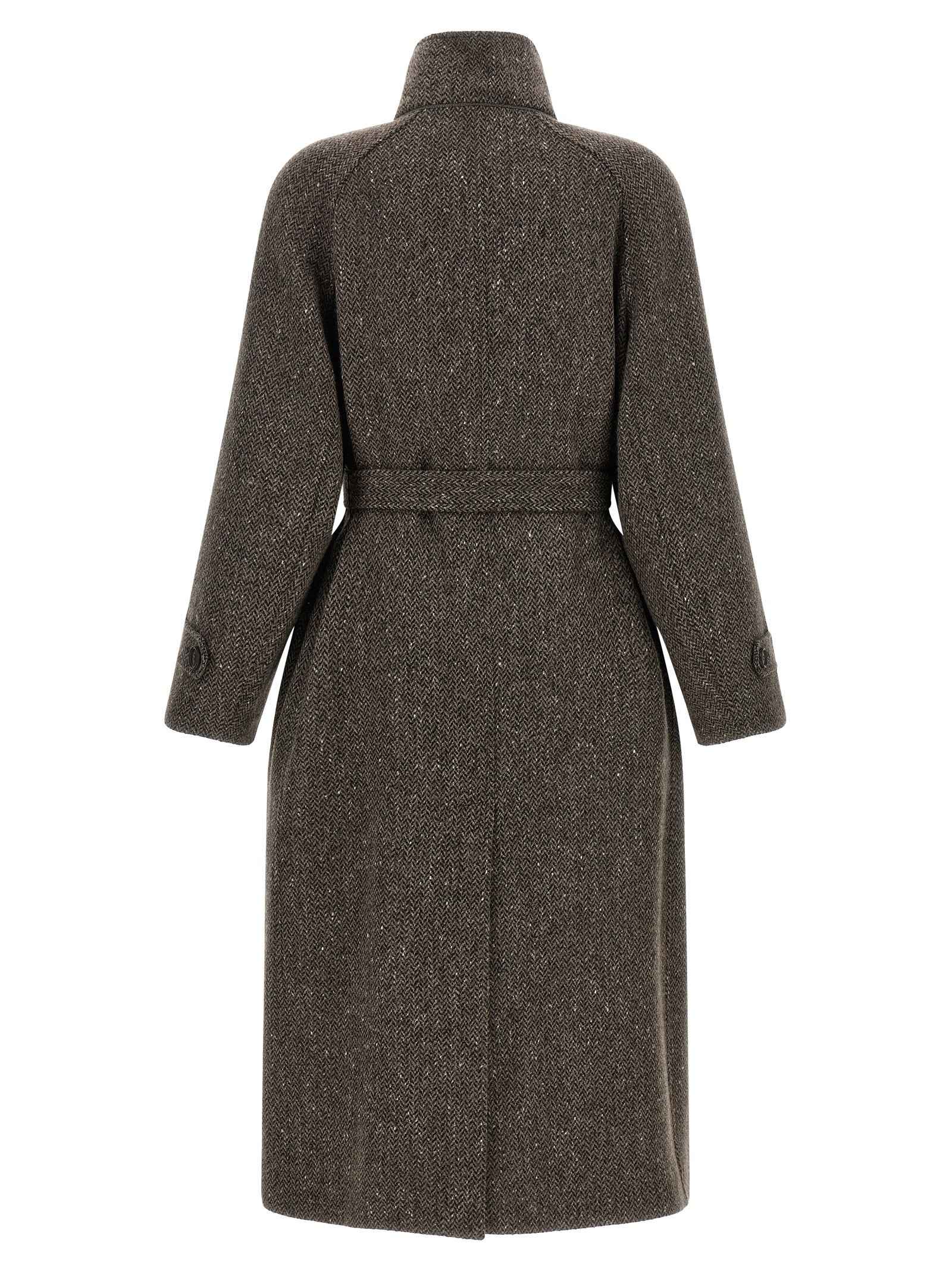 Brunello Cucinelli Brown Virgin Wool Coat