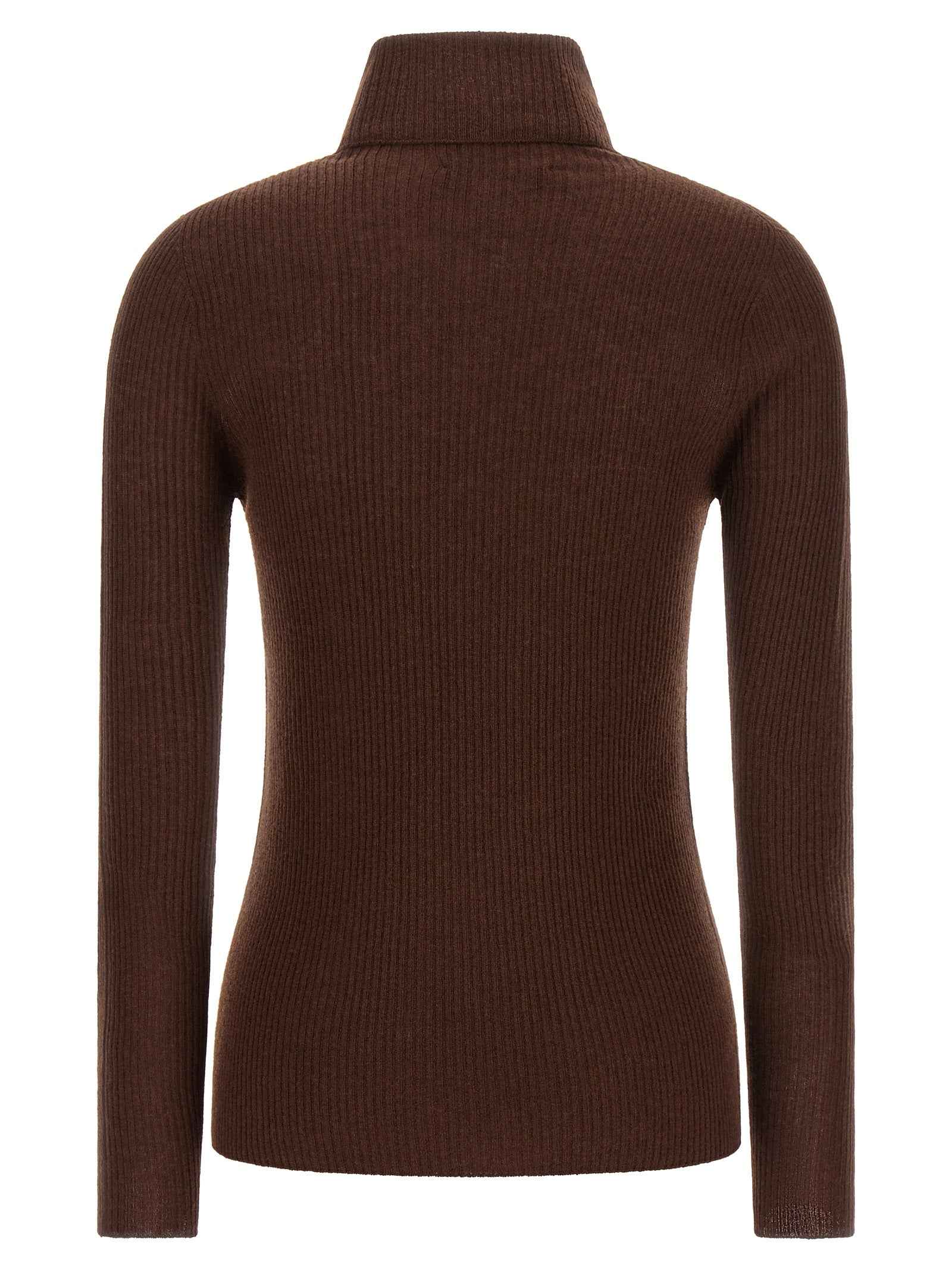 Fabiana Filippi Brown Virgin Wool Cardigan