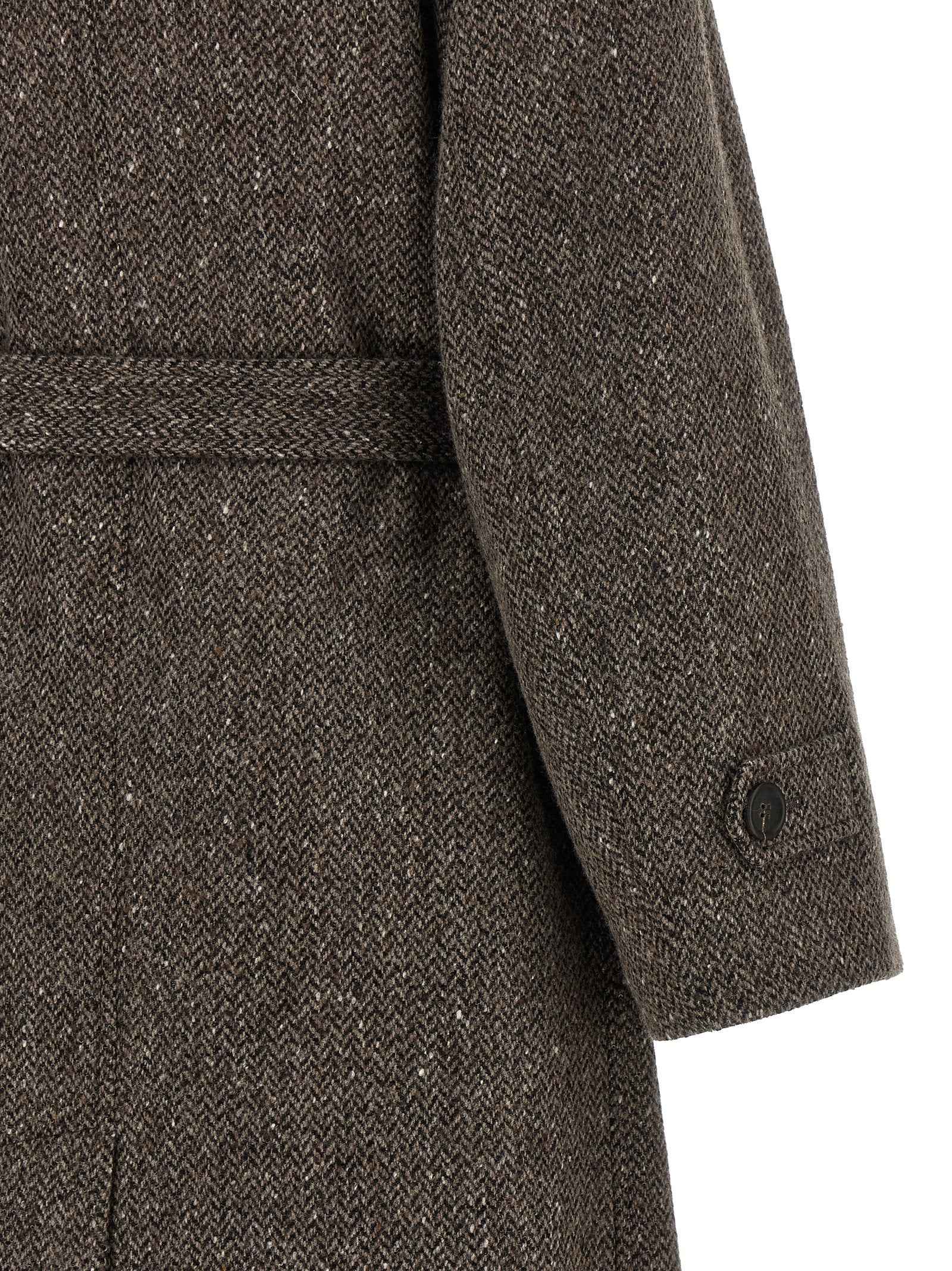 Brunello Cucinelli Brown Virgin Wool Coat