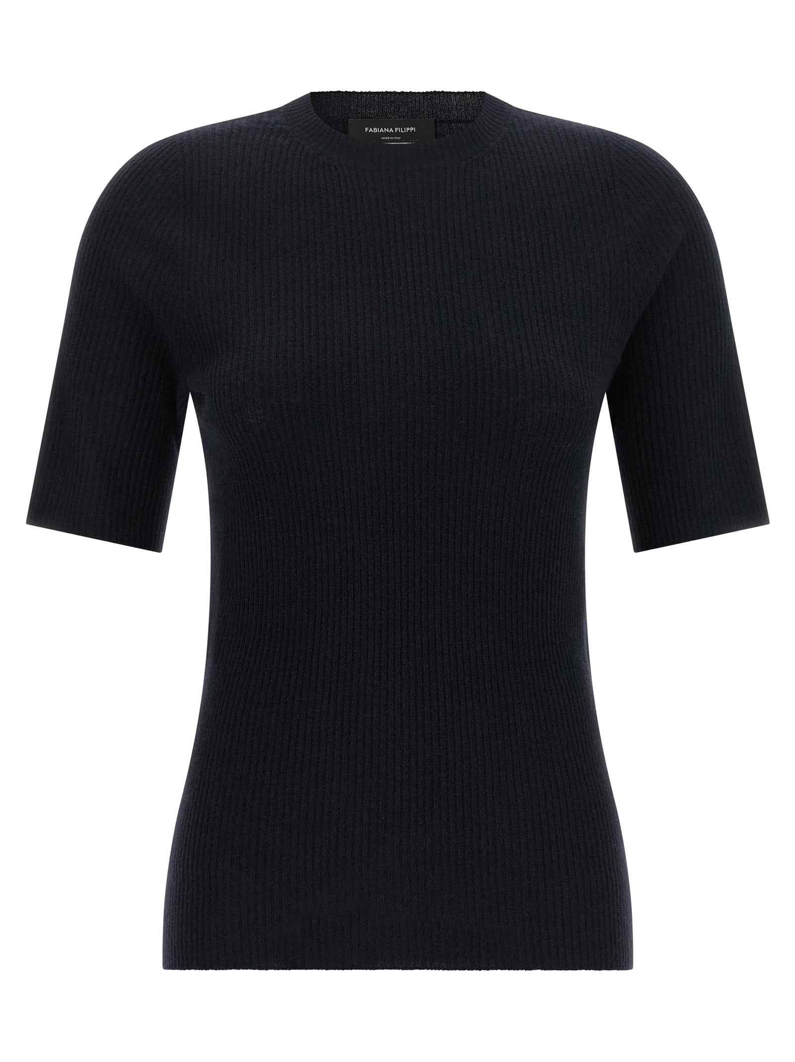 Fabiana Filippi Blue Virgin Wool T-Shirt