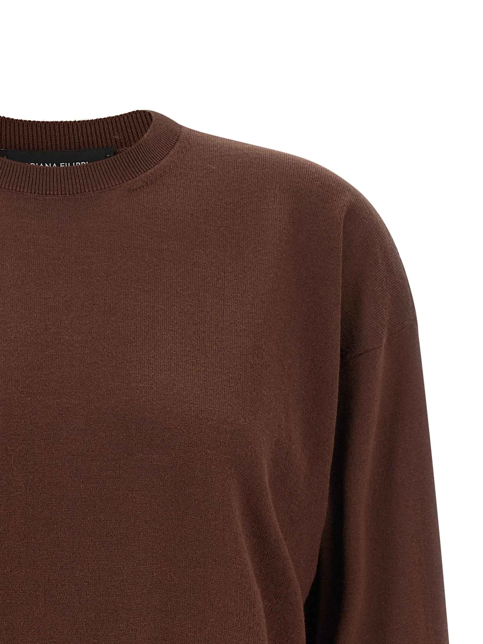 Fabiana Filippi Brown Virgin Wool Cardigan