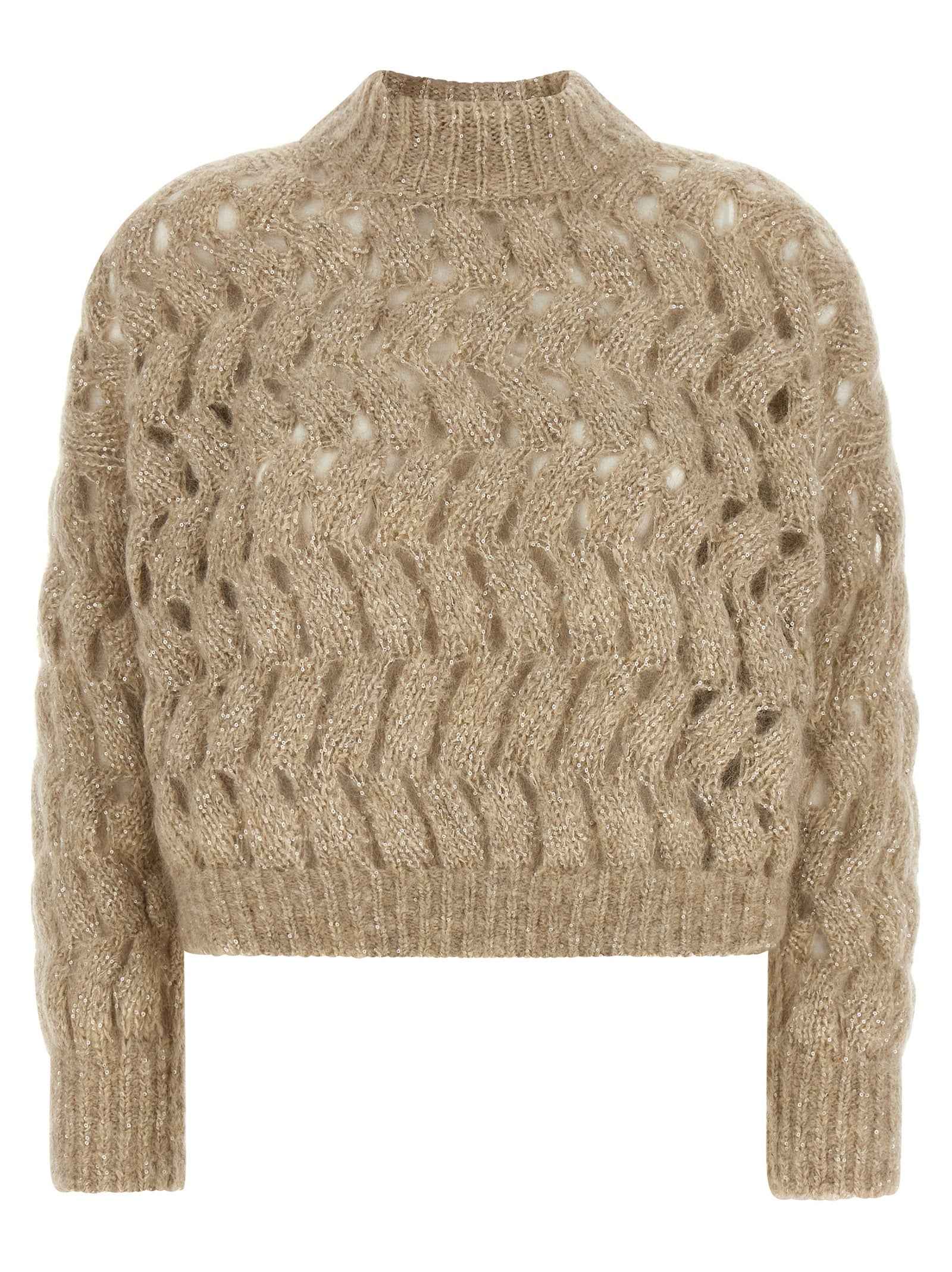 Brunello Cucinelli Beige Wool Cardigan