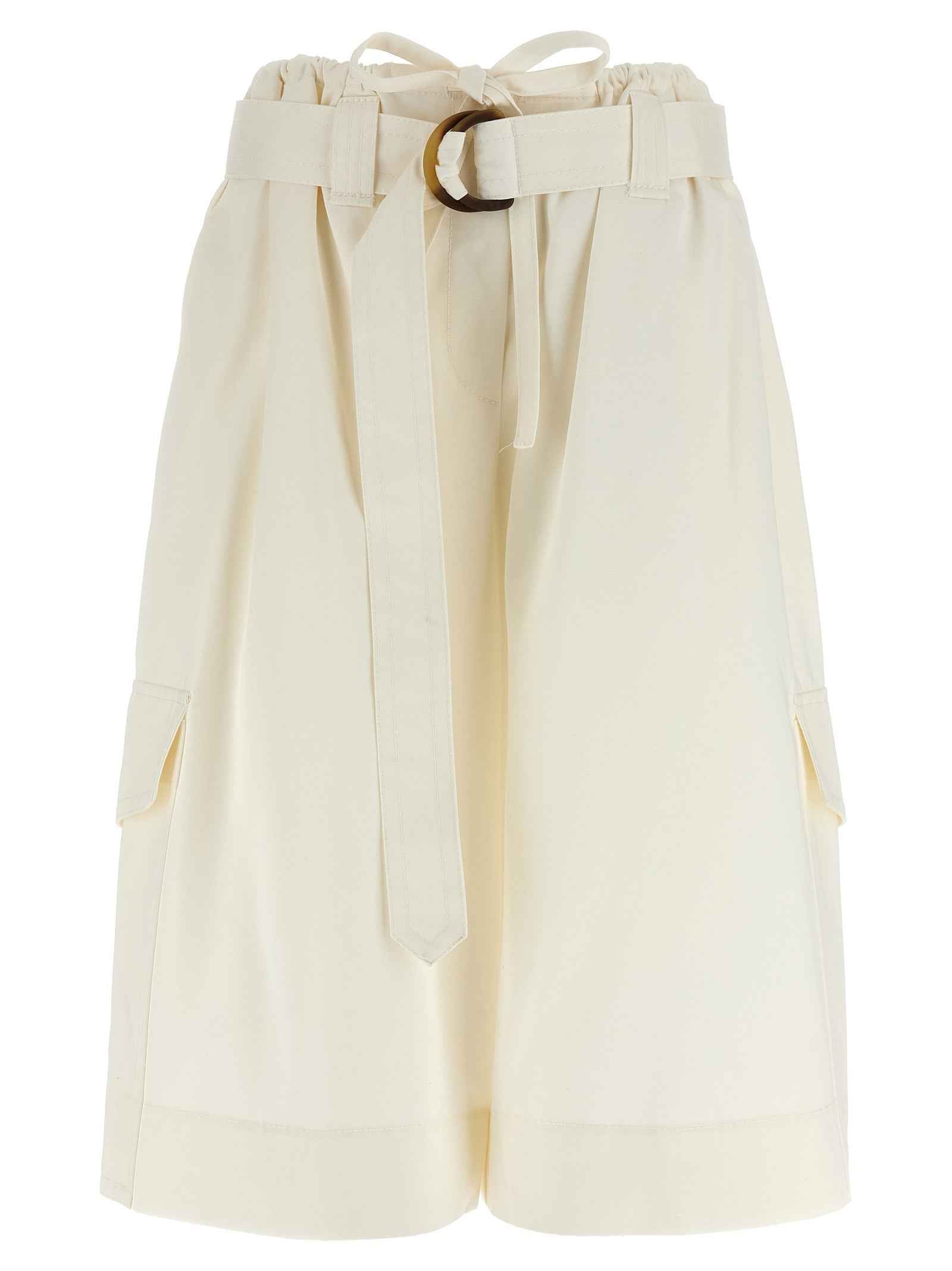 Zimmermann White Cotton Bermuda Shorts