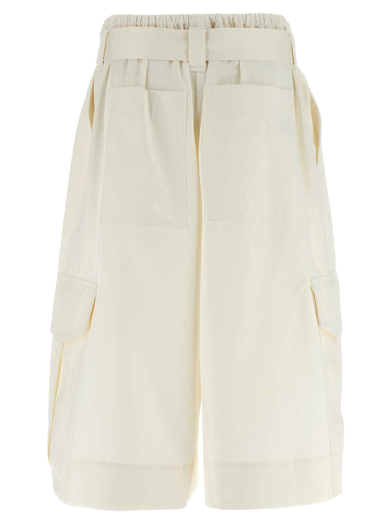 Zimmermann White Cotton Bermuda Shorts