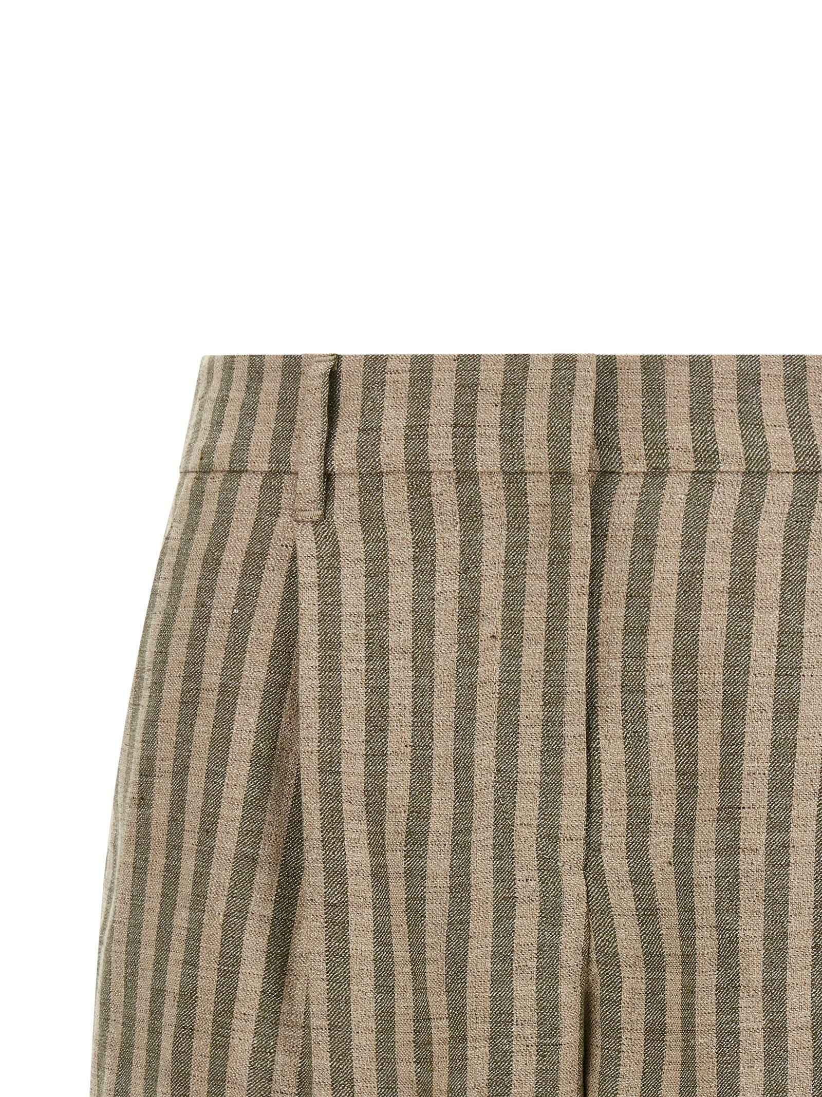 Brunello Cucinelli Bicolor Linen Bermuda Shorts