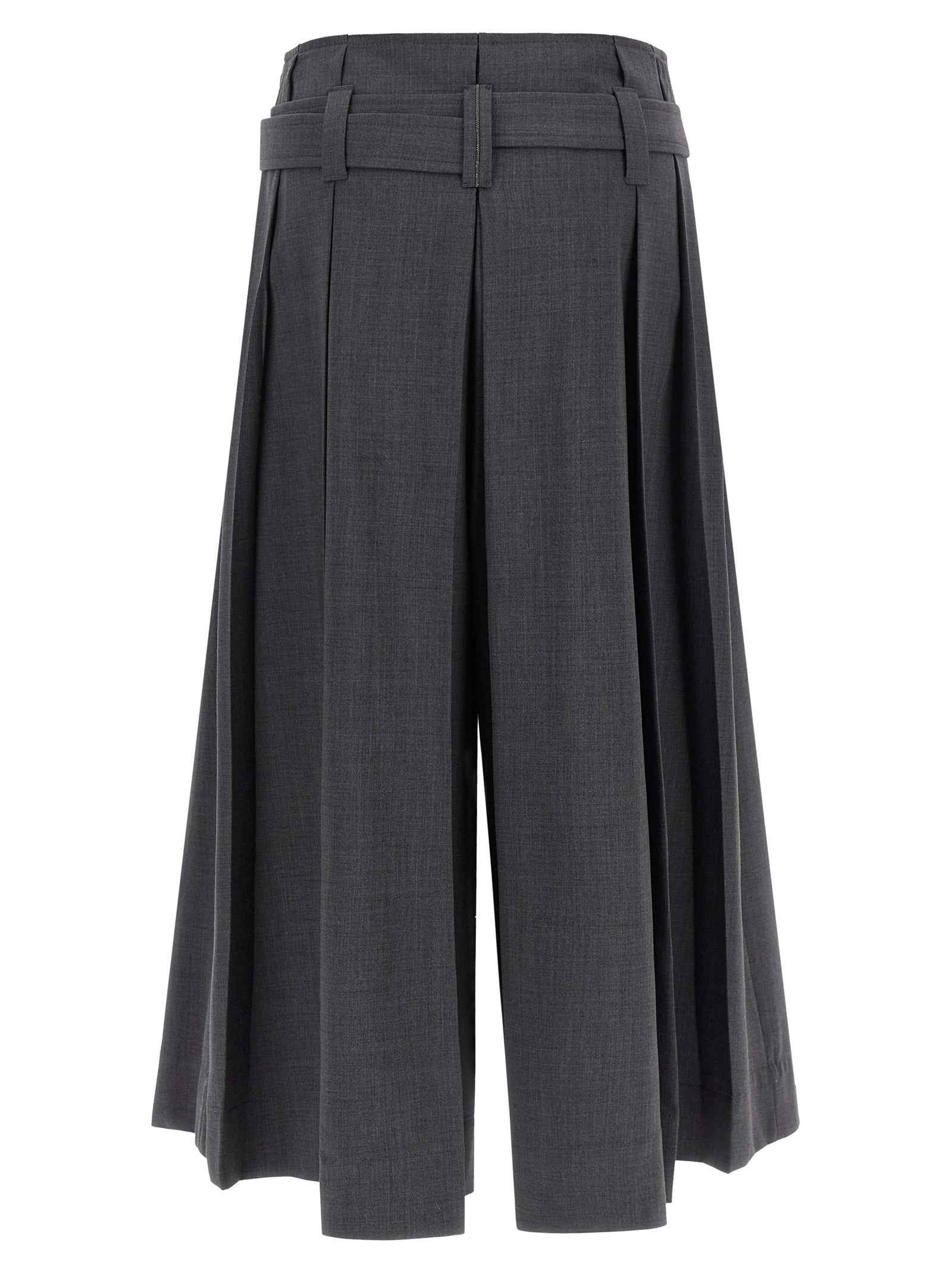 Brunello Cucinelli Gray Virgin Wool Bermuda Shorts
